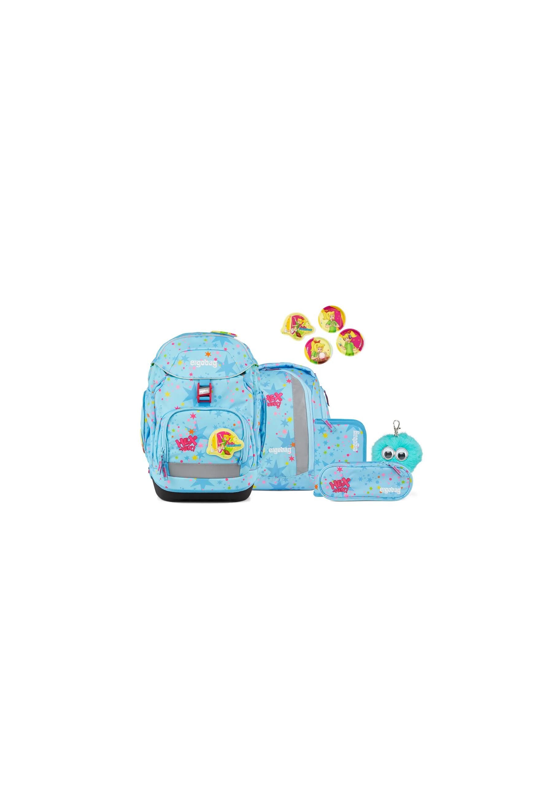 ergobag Schulranzen pack Set Bundle (7-tlg., 7-teiliges Set), größenverstellbares Rückensystem