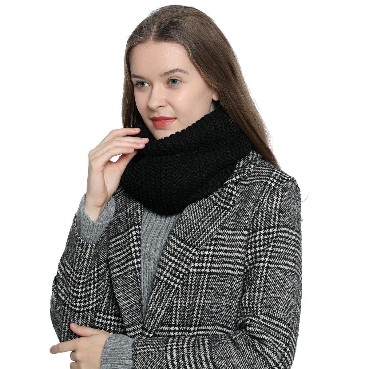 Schal Damen Winterschal Rundschal Schal, (1-St), Schlauchschal, warm und we günstig online kaufen