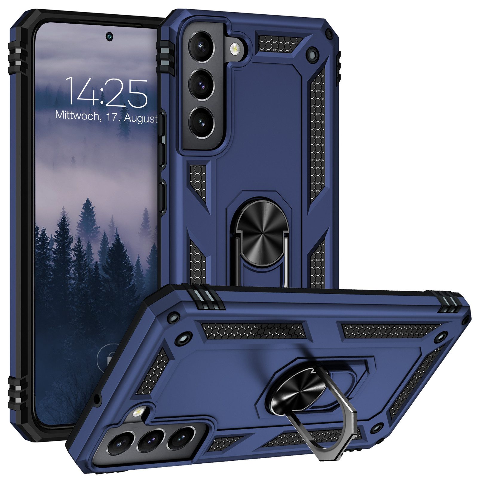 Tec-Expert Handyhülle Outdoor Cover Hülle für Samsung Galaxy S22 6.1 Zoll, 6.1, Premium Hülle aus verstärktem Polycarbonat