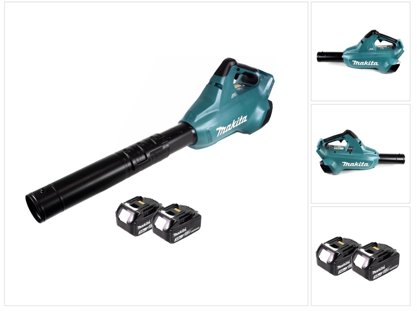 Makita Akku-Laubbläser DUB 362 F Akku Laubbläser 2x18V + 2x Akku 3,0Ah - ohne Ladegerät