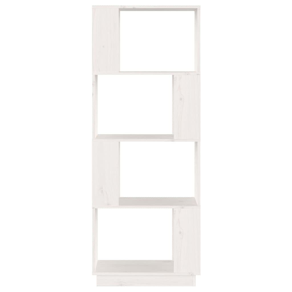 1-tlg. Weiß Bücherregal Kiefer, cm Bücherregal/Raumteiler vidaXL 51x25x132 Massivholz
