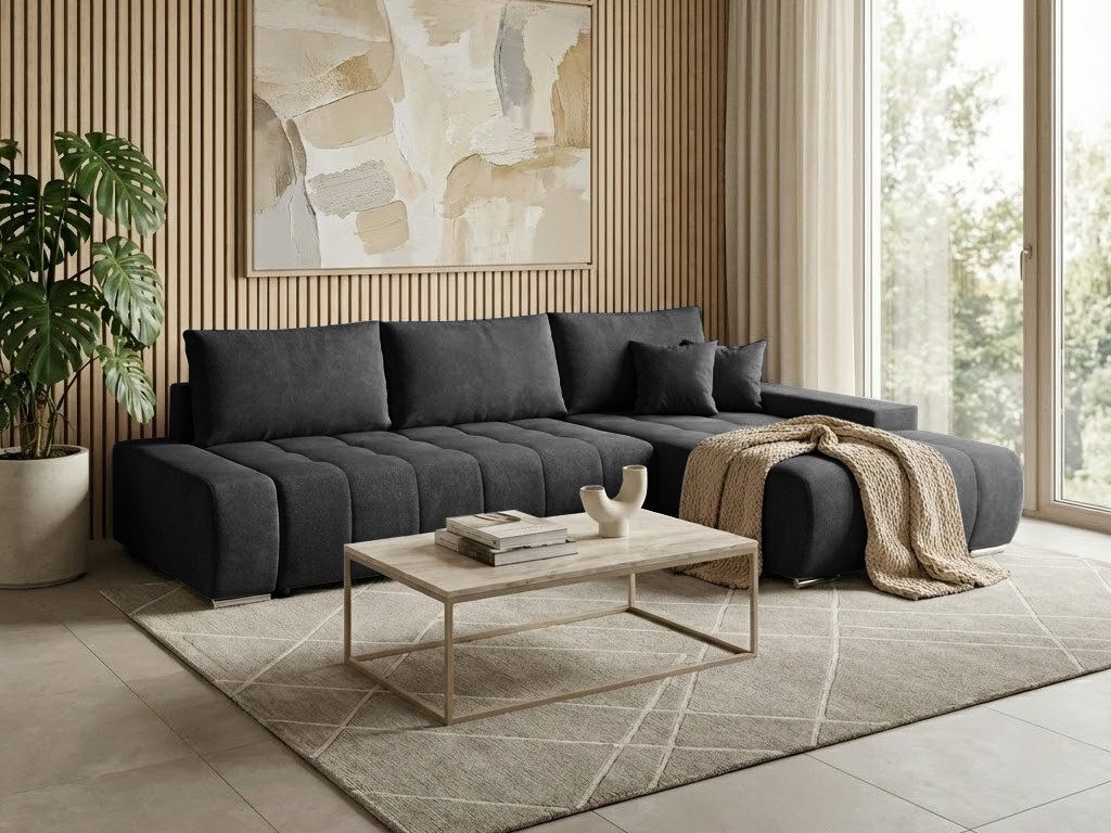 Beautysofa Ecksofa Draco L mit Schlaffunktion, in pflegeleichten Stoffen, B günstig online kaufen