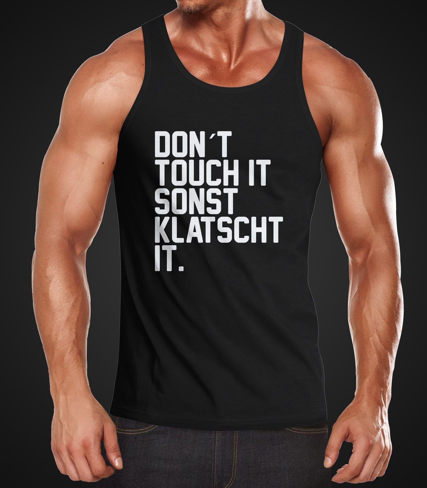 MoonWorks Tanktop Herren Tanktop Don´t touch günstig online kaufen