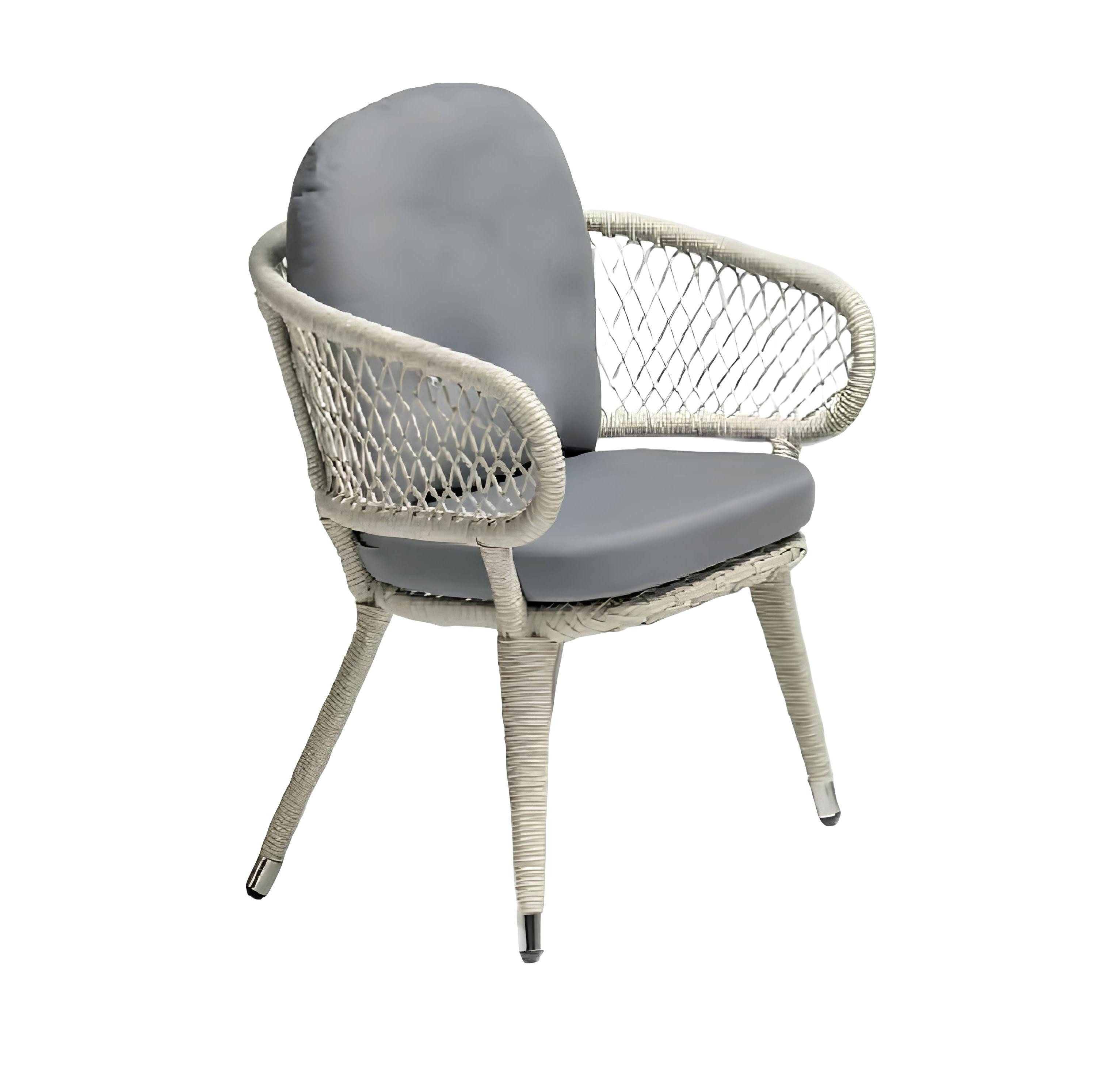 Xlmoebel Sessel Moderner Rattansessel in Grau für stilvolle Terrassengestaltung (Sessel), Hergestellt in Europa
