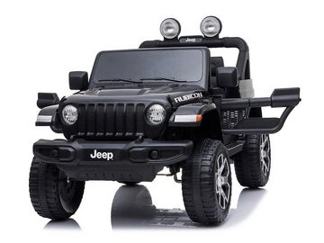 Elektro-Kinderauto Jeep Wrangler Rubicon, 2 Motoren+LED+Audio schwarz