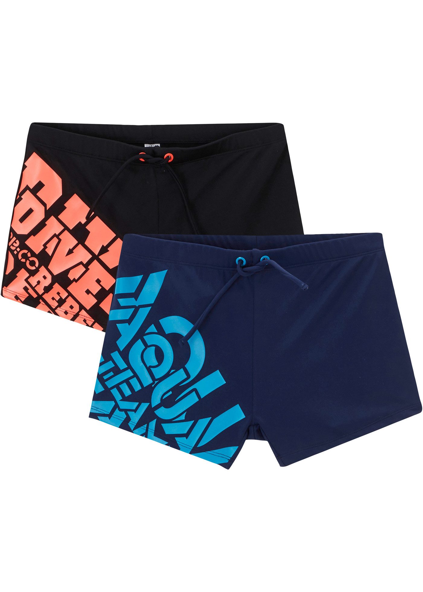 bonprix Badehose (Packung, 2-St) mit tollen Wording-Drucken
