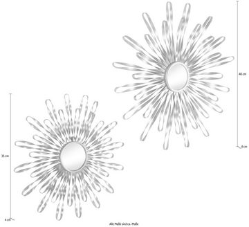 Leonique Wanddekoobjekt Sonne, gold (2er-Set), Landhaus, Metall