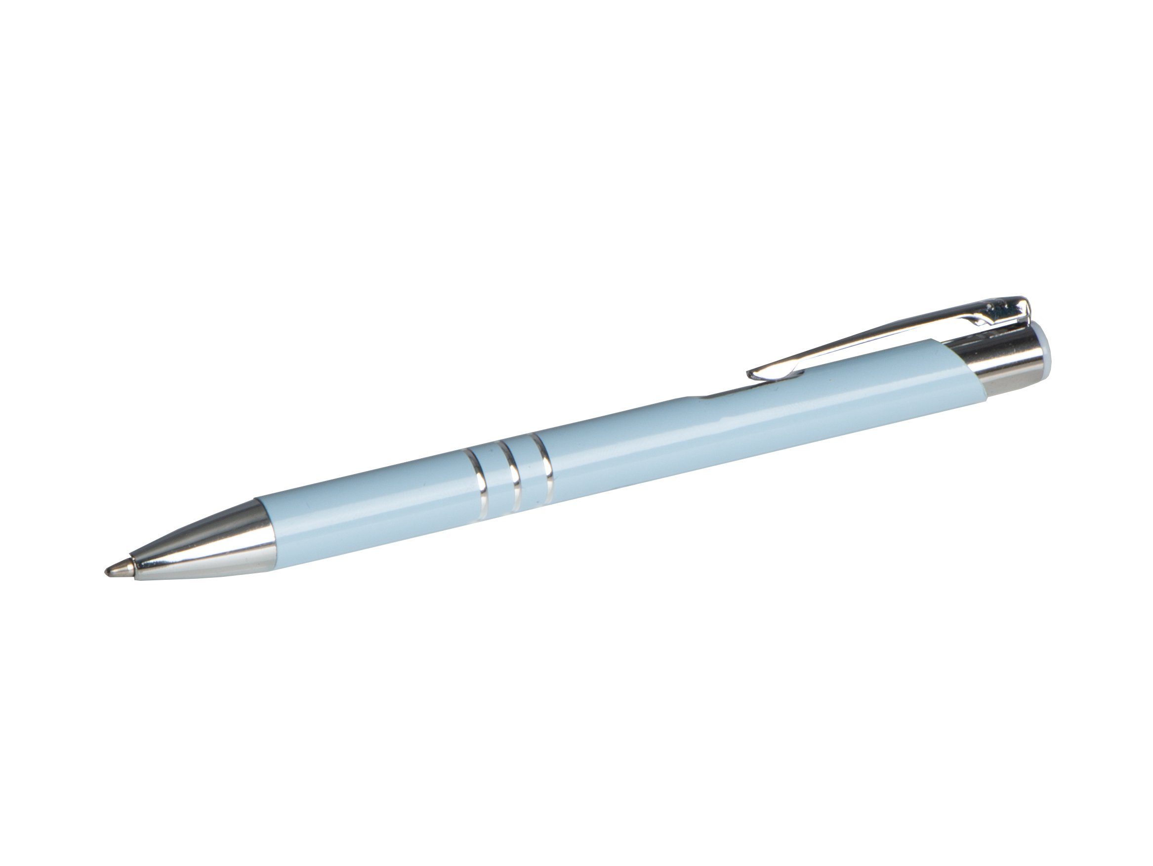 Livepac Office Kugelschreiber 100 Kugelschreiber aus Metall / Farbe: pastell blau