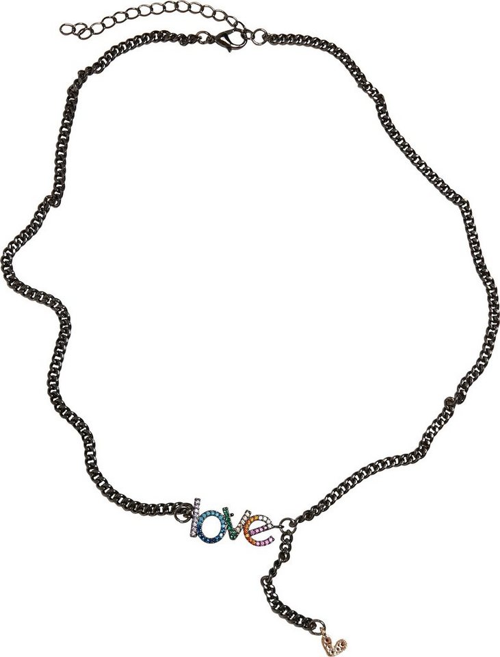 URBAN CLASSICS Edelstahlkette Accessoires Love Necklace