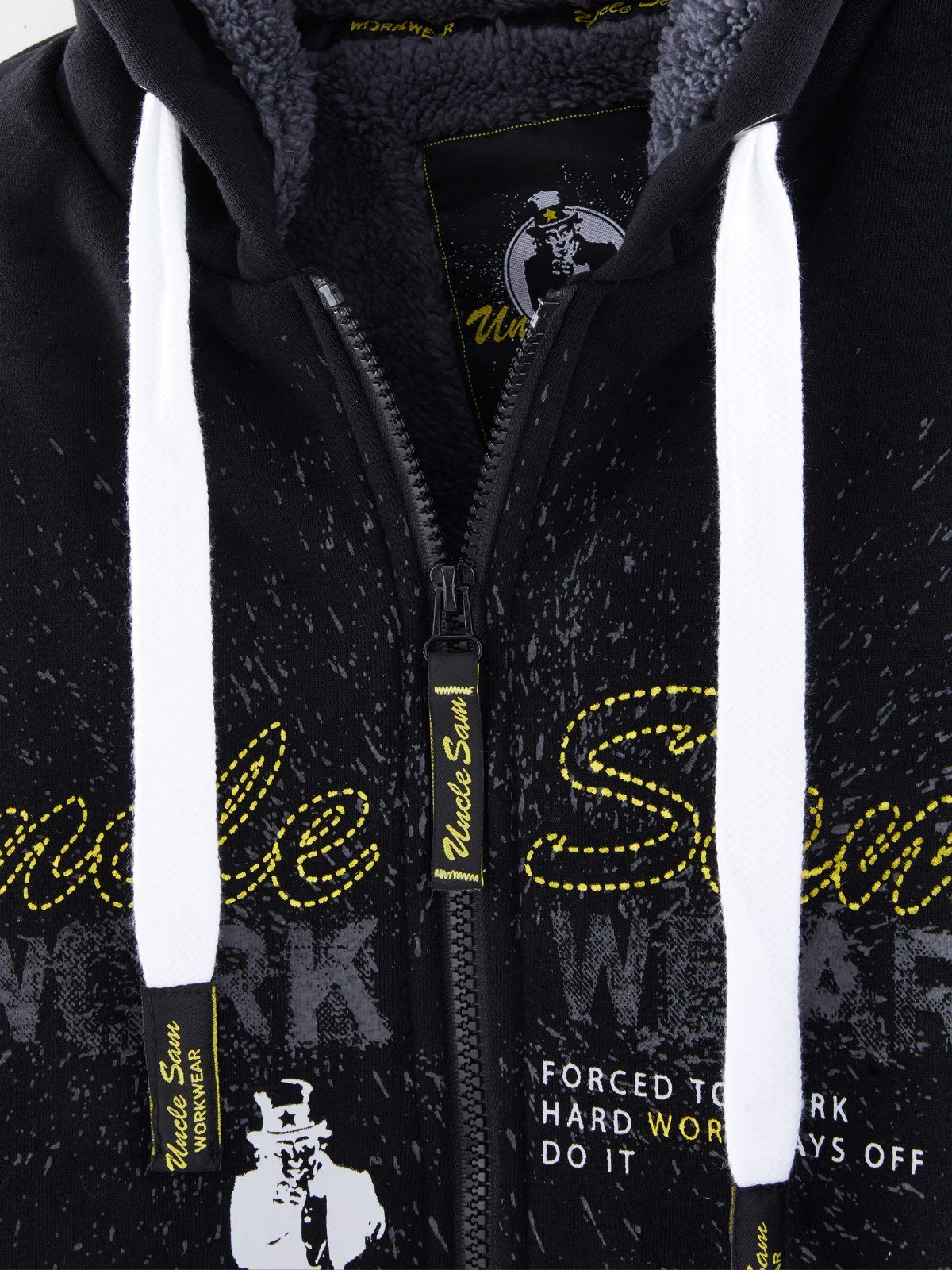 Uncle Sam Sweatjacke Sweatjacke anthrazit/schwarz