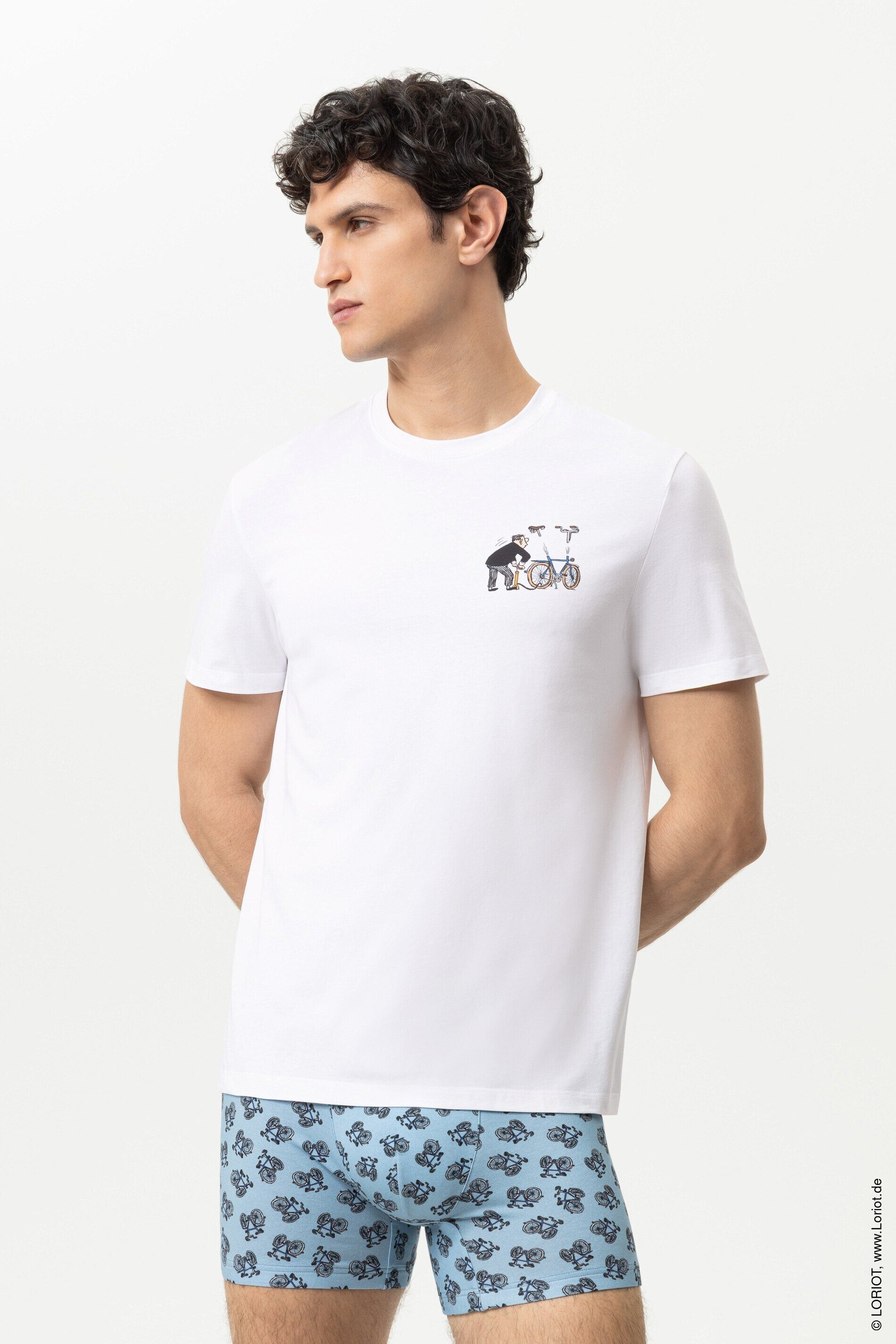 Mey Pyjamaoberteil Mey male T-Shirt Serie mey x LORIOT (1-tlg) Limited Edition mi LORIOT