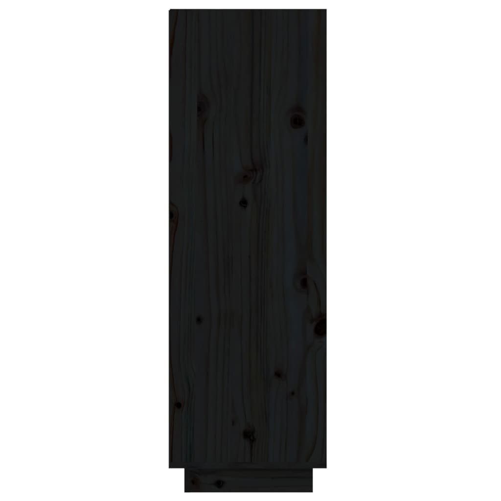 LxBxH: 34x60x105 Schwarz cm, aus 3013364, Schuhregal in möbelando Kiefer-Massivholz