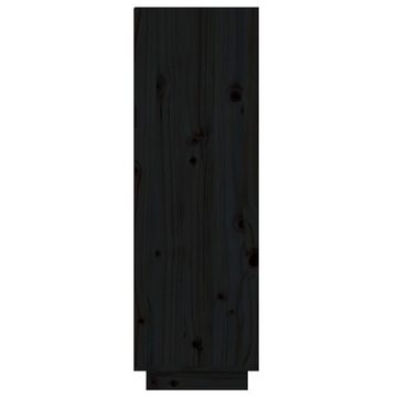 möbelando Schuhregal 3013364, LxBxH: 34x60x105 cm, aus Kiefer-Massivholz in Schwarz