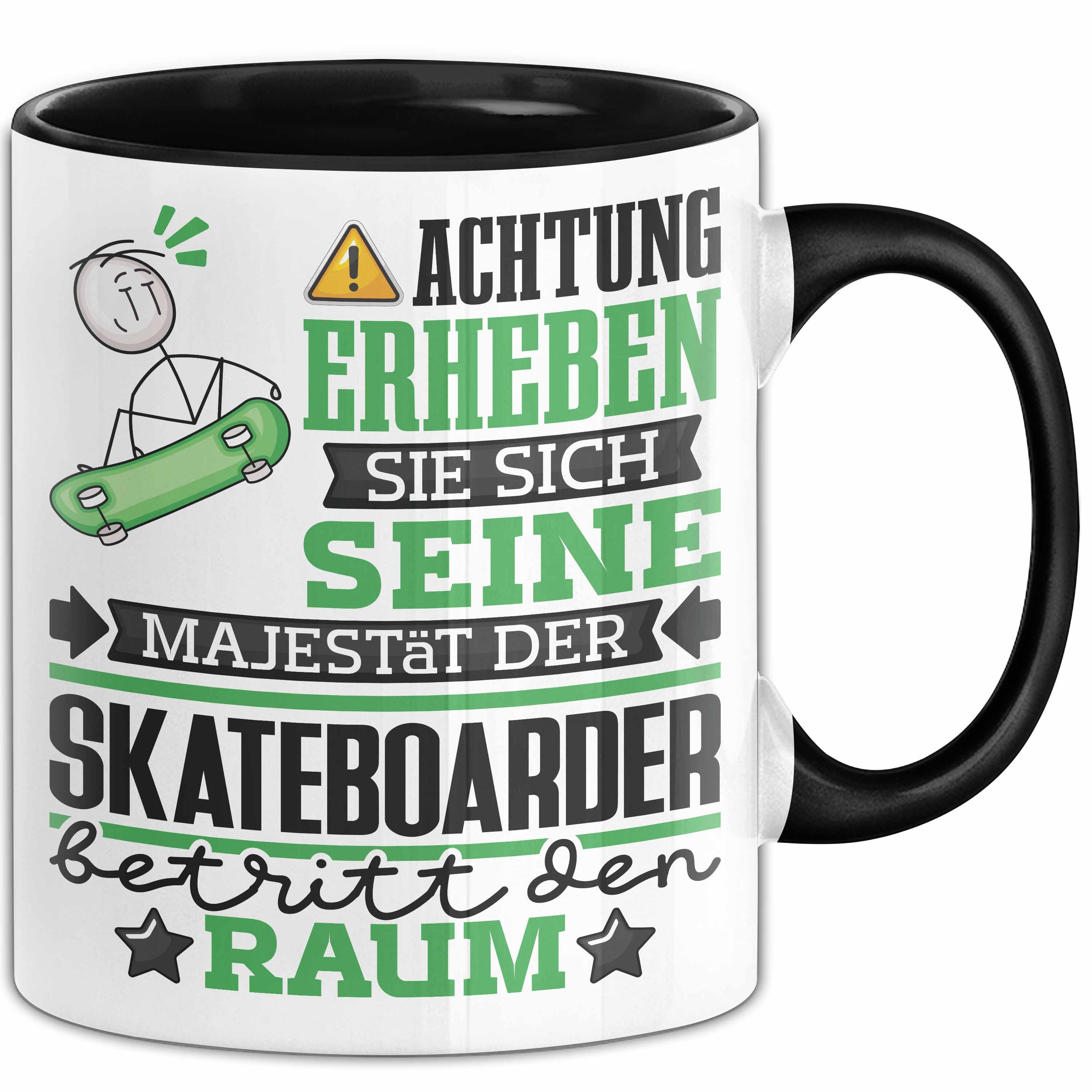 Trendation Tasse Skateboarder Geschenk Tasse Lustiger Spruch Erheben Sie Sich Der Skate, Keramik