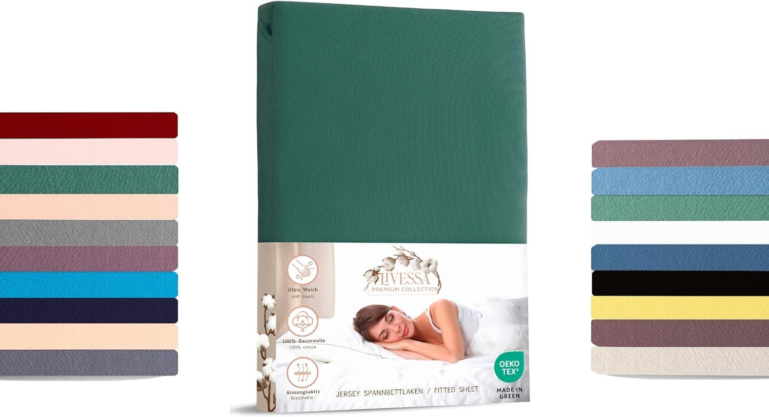 livessa Spannbettlaken weicher Jersey aus 100% günstig online kaufen