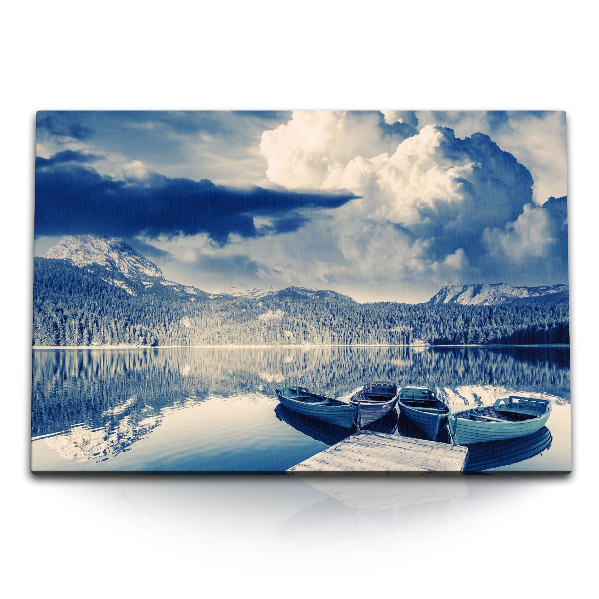 Leinwandbild 120x80cm Wandbild auf Leinwand Crno Jezero Montenegro Gletschersee Ber
