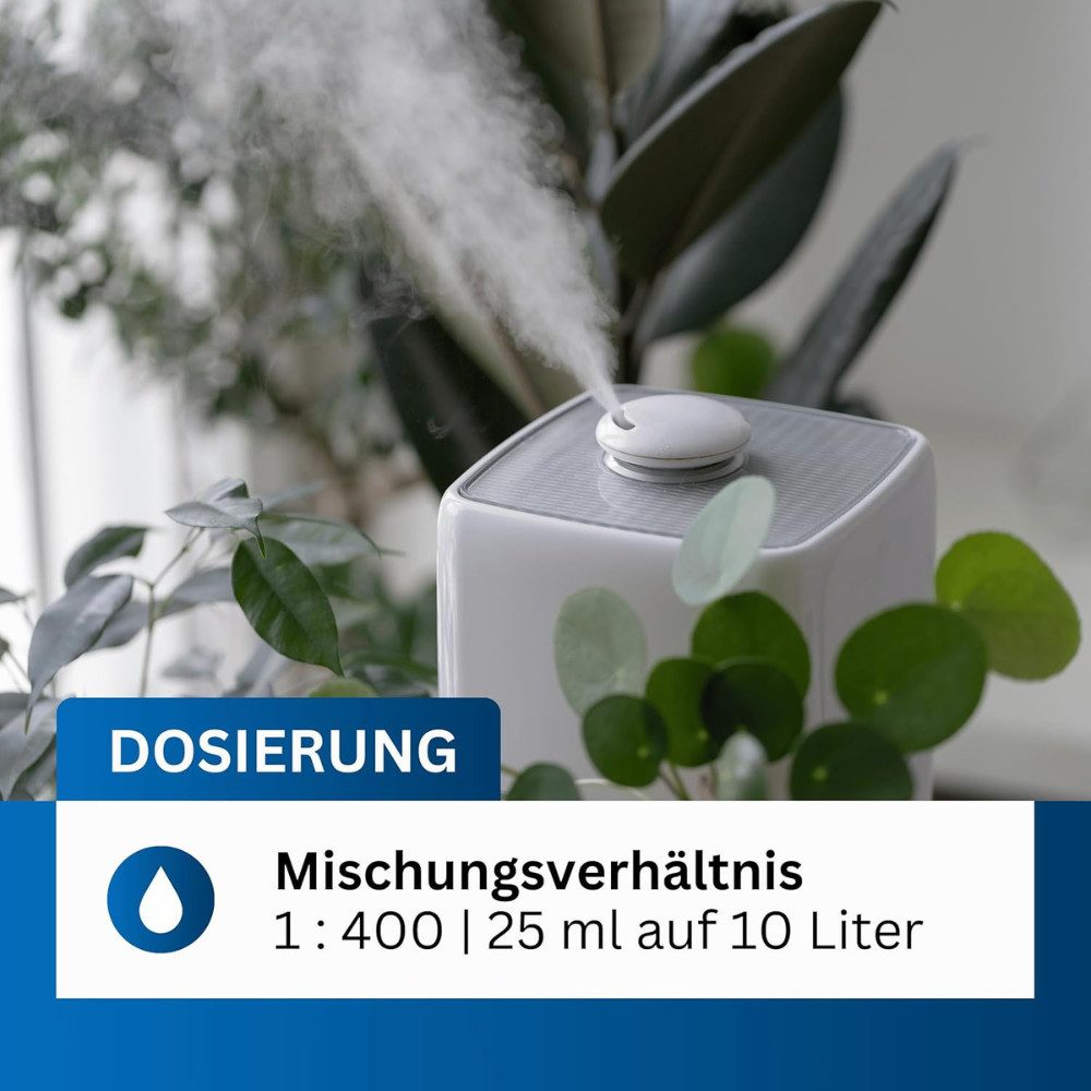 klarfix schaumfreies Hygienemittel (Spar-Set, [4-St. Hält Wasser hygienisch & kalkfrei Konservierungsmittel für Luftbefeuchter & Luftreiniger)