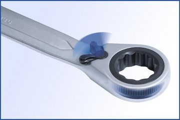 Brilliant Tools Maulschlüssel Ratschenringschlüssel, umschaltbar, 15 mm