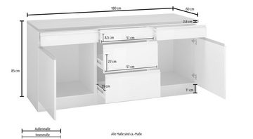 HELD MÖBEL Unterschrank Ohio Breite 180 cm