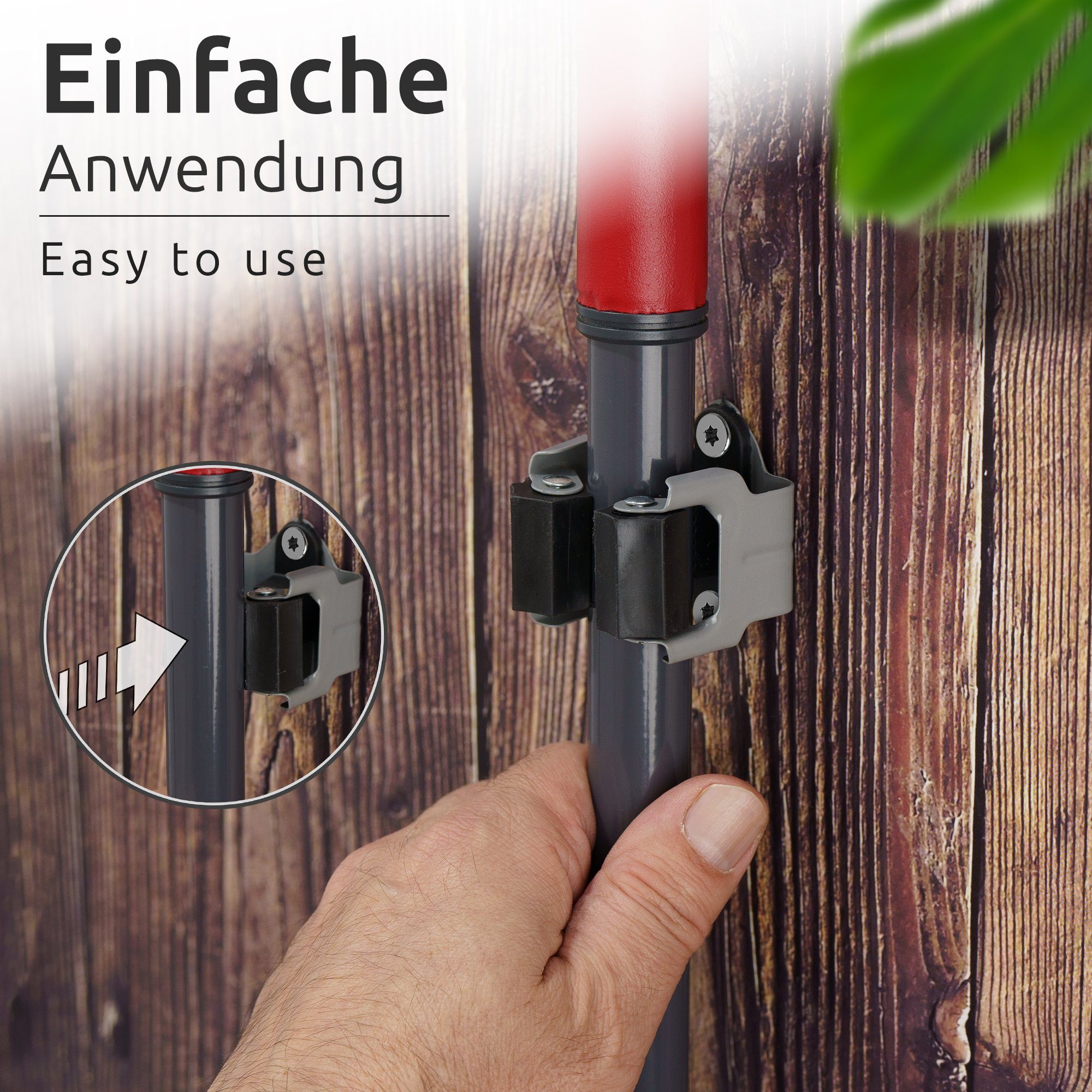 ECENCE Gartengerätehalter 8x Gerätehalter Besenhalter Gartengerätehalter – Bild 5 von 5