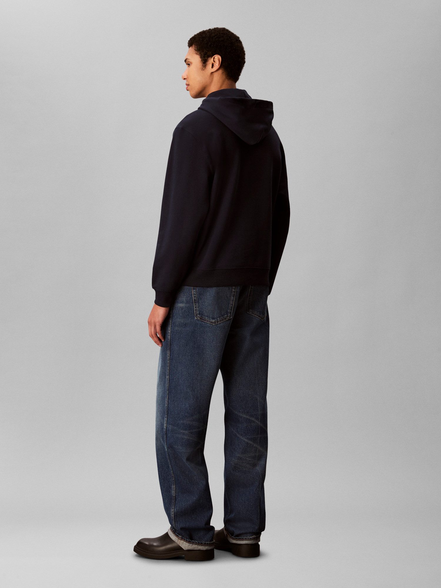 Calvin Klein Jeans Sweatshirt LS EU 350TERRY MICRO MONOLOGO HO Kapuze, regular fit