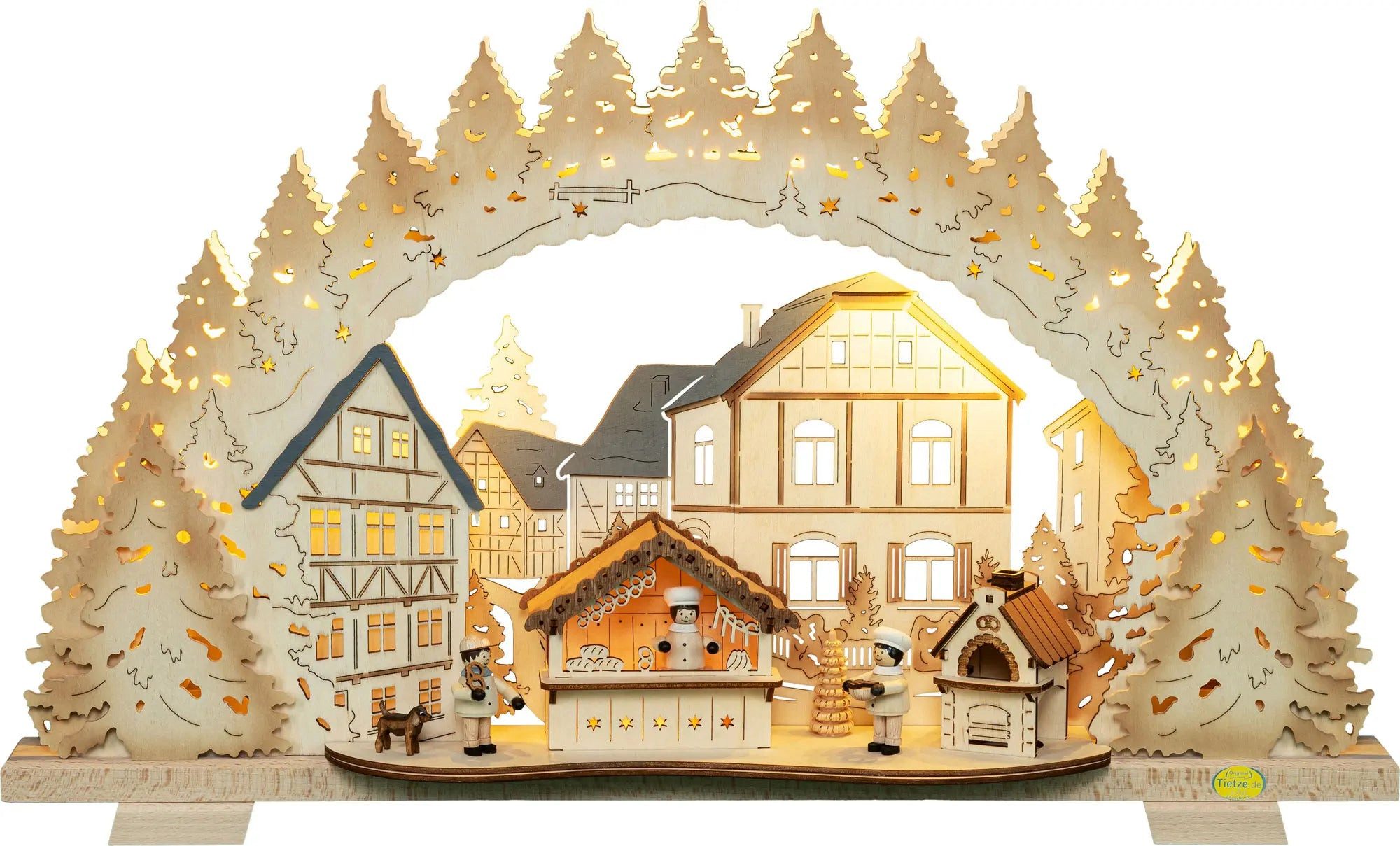 Tietze Erzgebirgsdesign LED Schwibbogen Weihnachtsbäckerei exklusiv, 52x31,5x7 cm (BxHxT)
