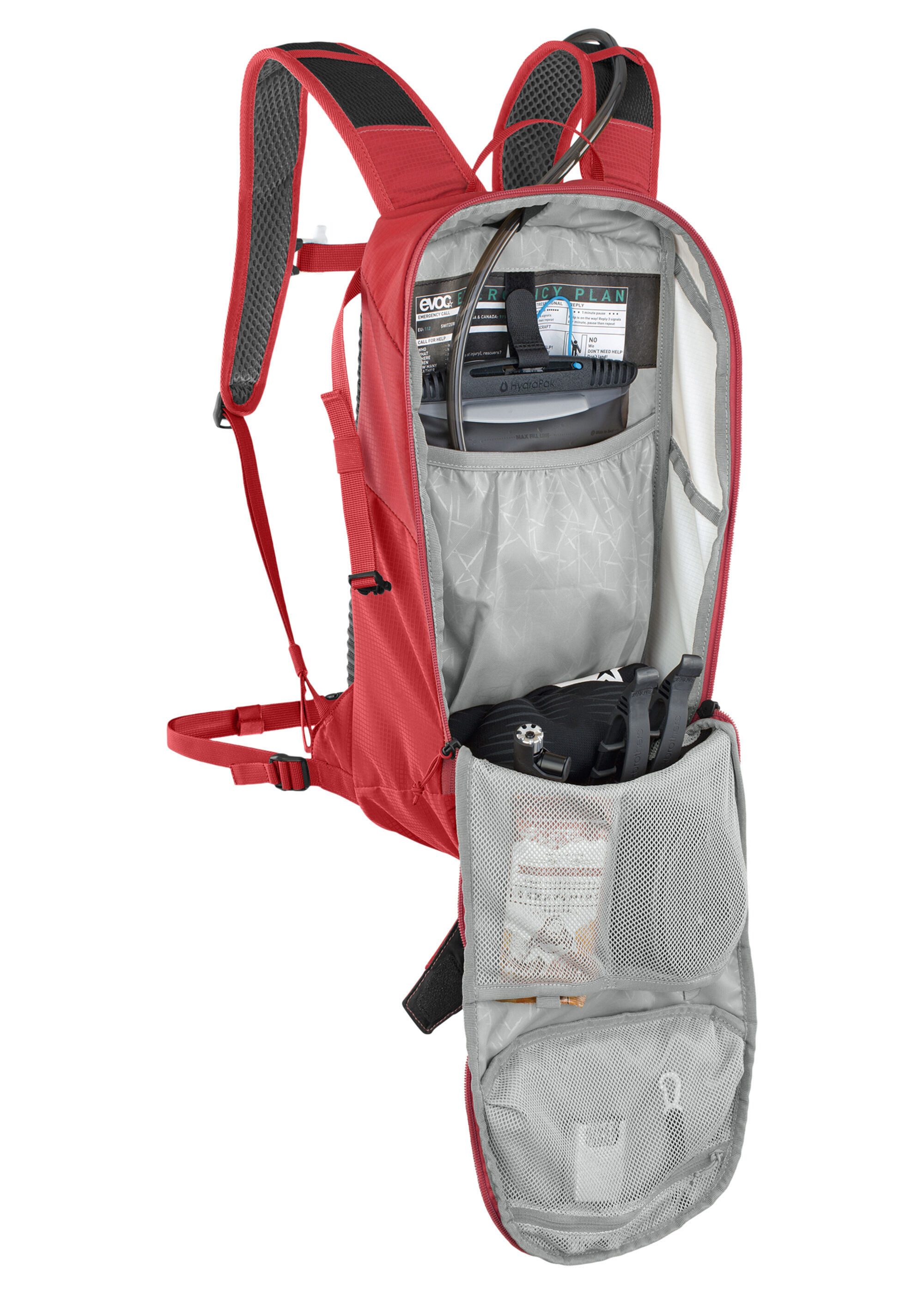 EVOC Cityrucksack RIDE 8 + HYDRATION BLADDER 2 (Kein Set, 1-tlg), mit Transportlasche für den Bike-Helm
