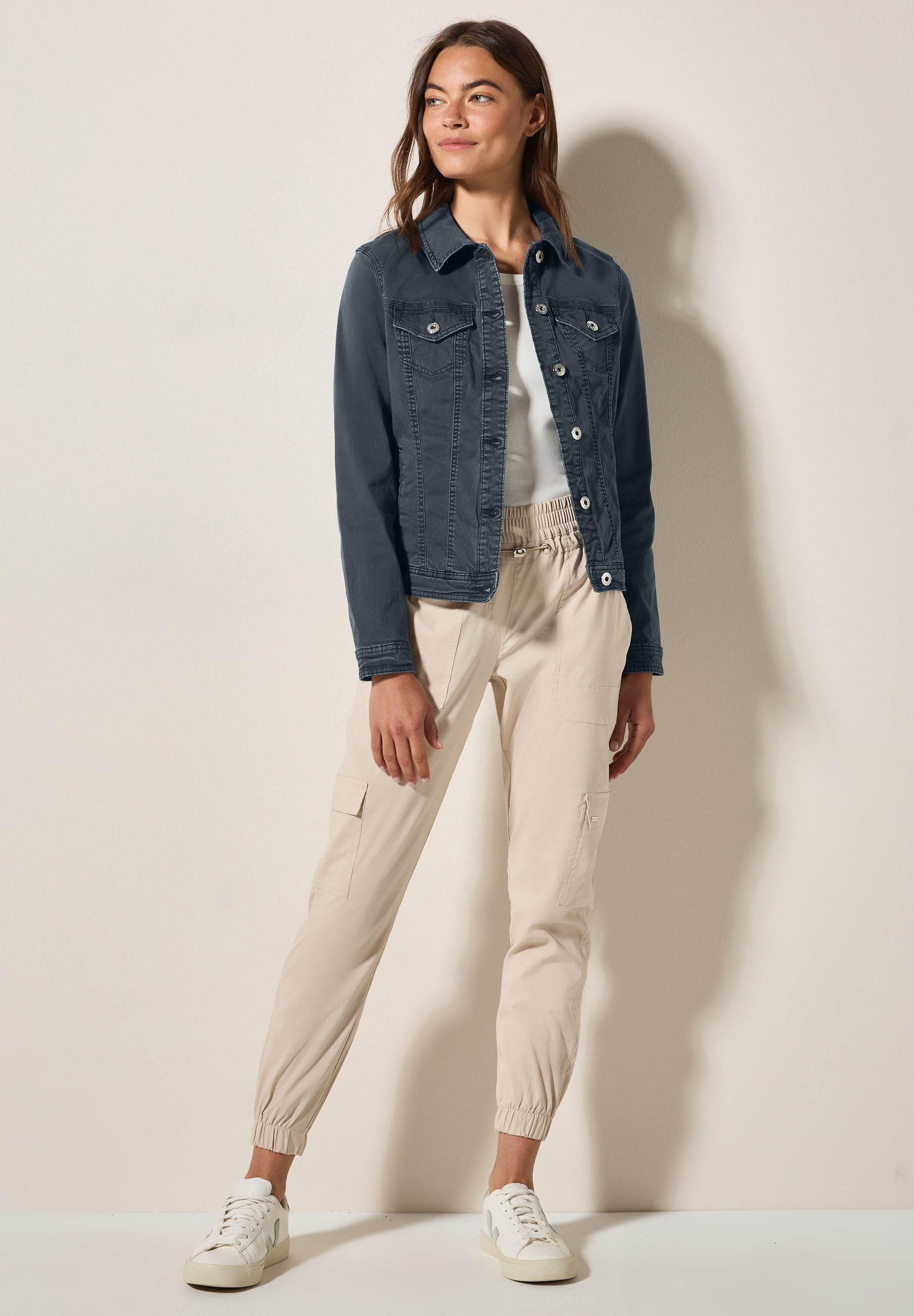 CECIL Jeansjacke aus Baumwolle mit Stretchanteil