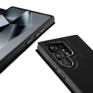 Hama Smartphone-Hülle Handy Schutzhülle f. Samsung S24 Ultra (Handytasche, Kartenfach, Case), Anti-Rutsch-Oberfläche, Keine Fingerabdrücke, Standfunktion