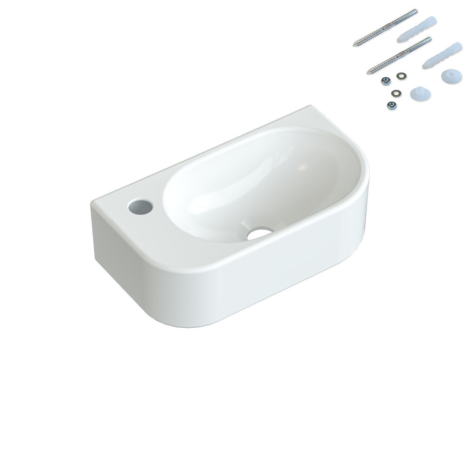 AQUALAVOS Waschbecken Waschbecken Keramik Aufsatzwaschbecken für das Badezi günstig online kaufen