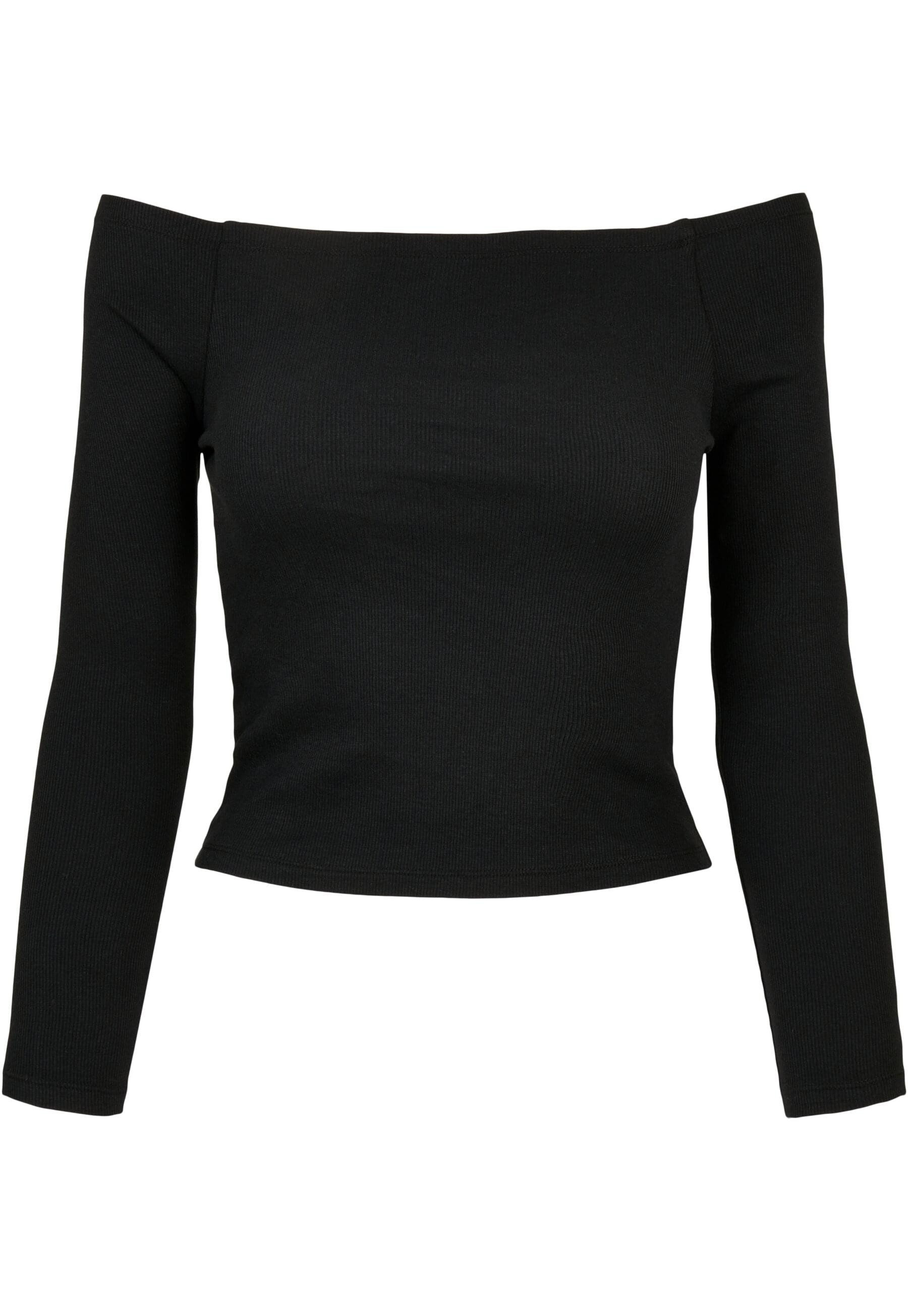 URBAN CLASSICS Langarmshirt Urban Classics Damen Ladies Off Shoulder Rib Lo günstig online kaufen