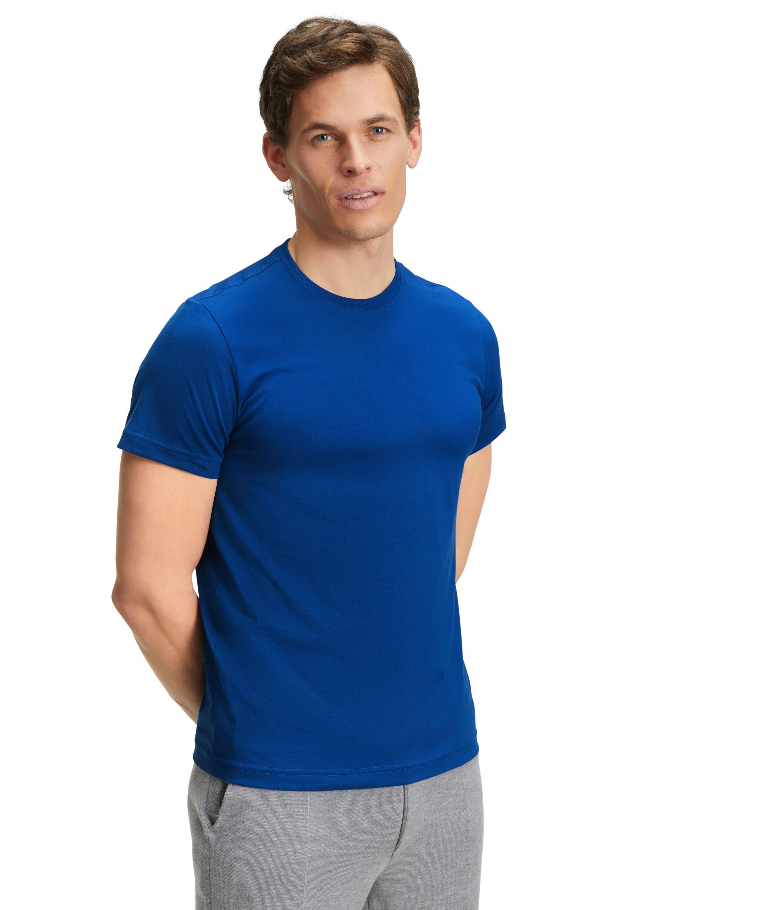 spitze FALKE T-Shirt (1-tlg) aus hochwertiger Pima-Baumwolle blue petrol (6493)