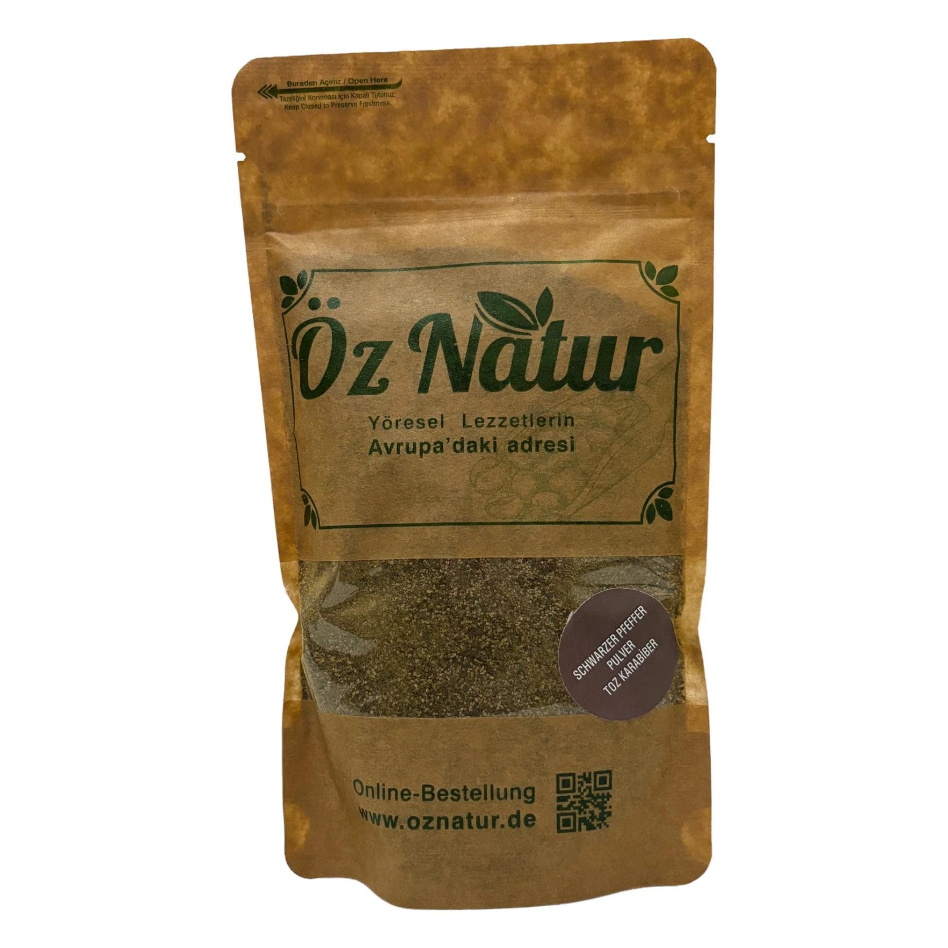 Öz Natur Gewürz, Schwarzer Pfeffer Gemahlen 200g