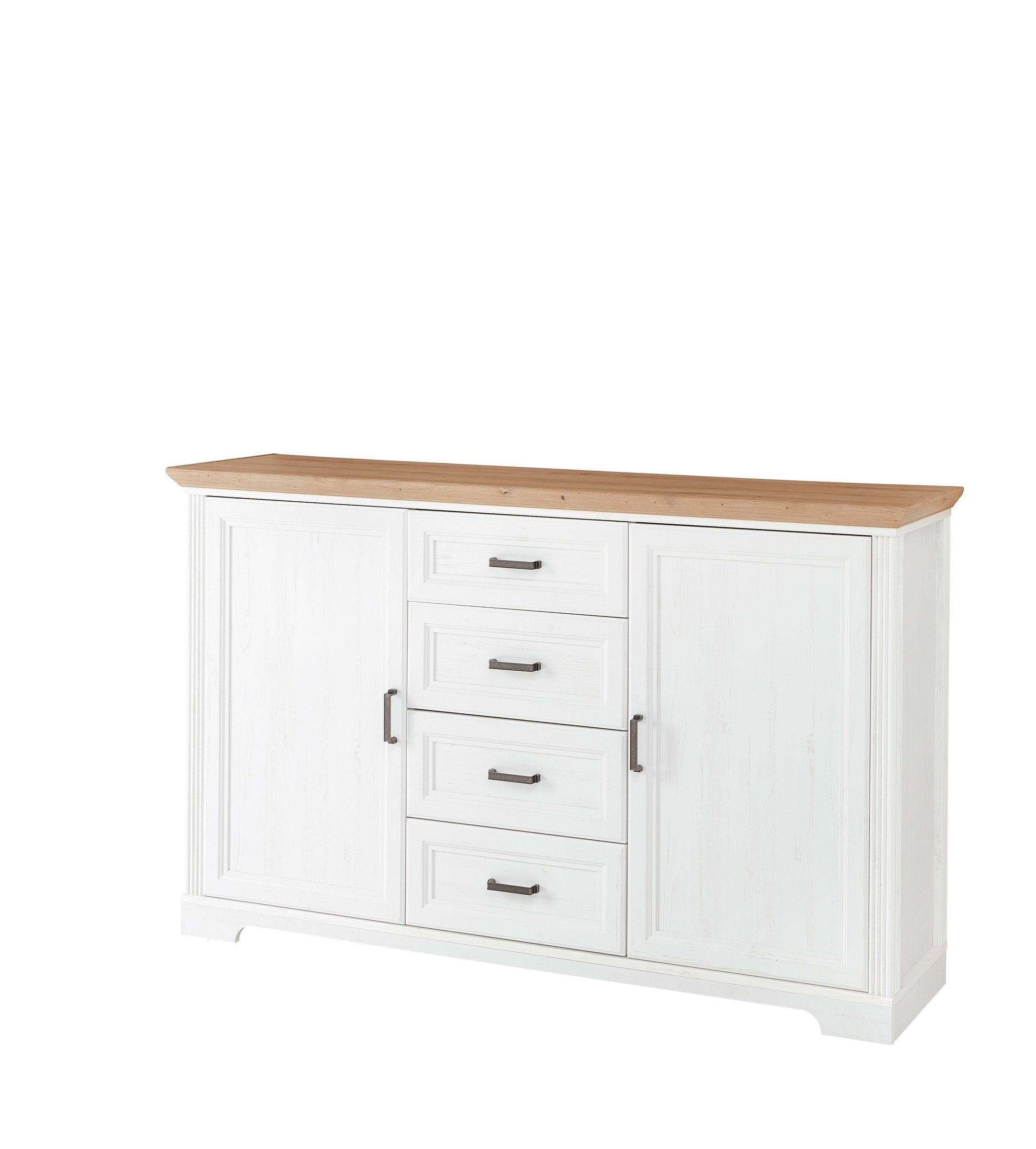 Innostyle Sideboard in Artisan/Weiß mit 4 Schubladen und 2 Türen (BxHxT: 165x102x41 cm)