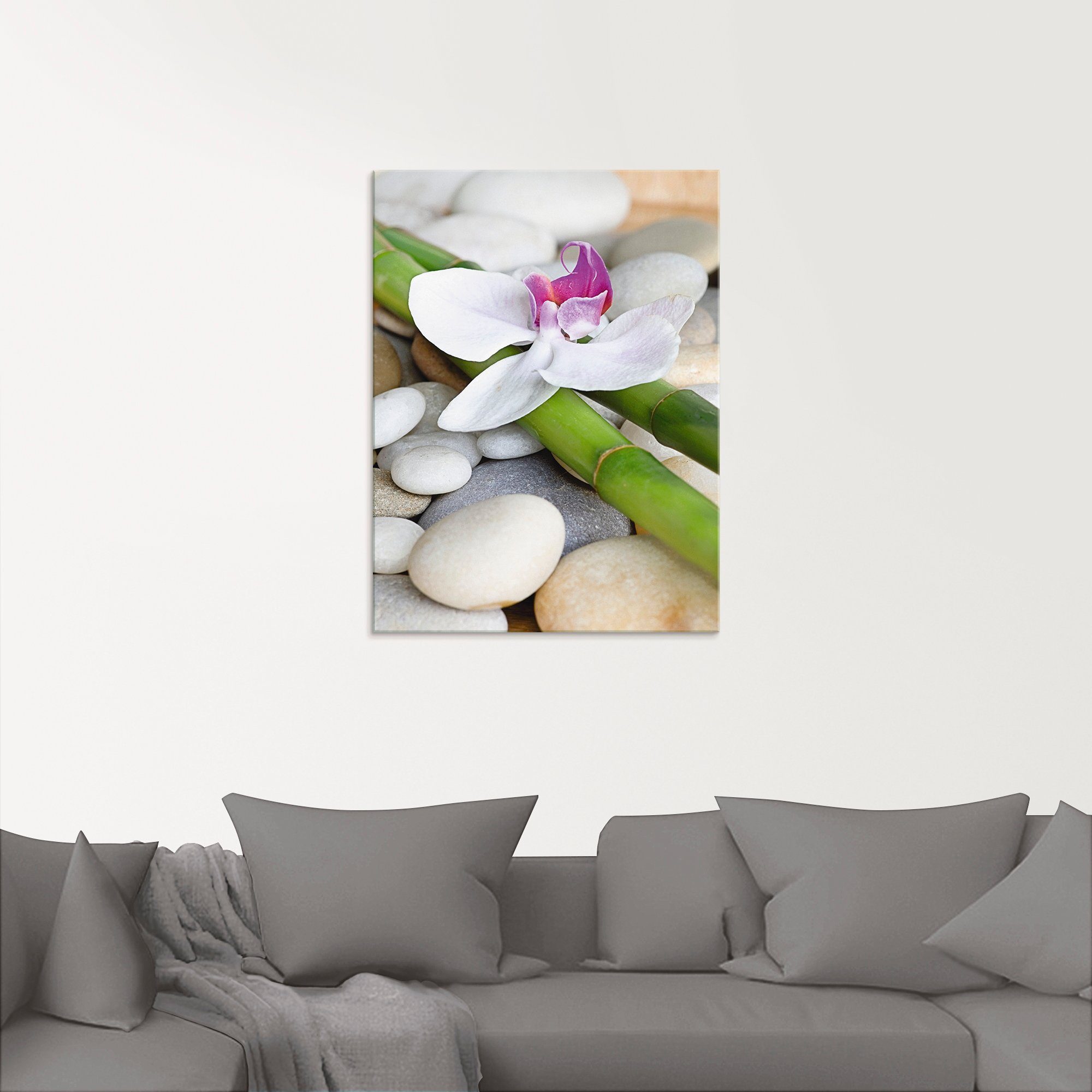 Orchidee, Zen St), Glasbild Größen (1 Artland Zen in verschiedenen