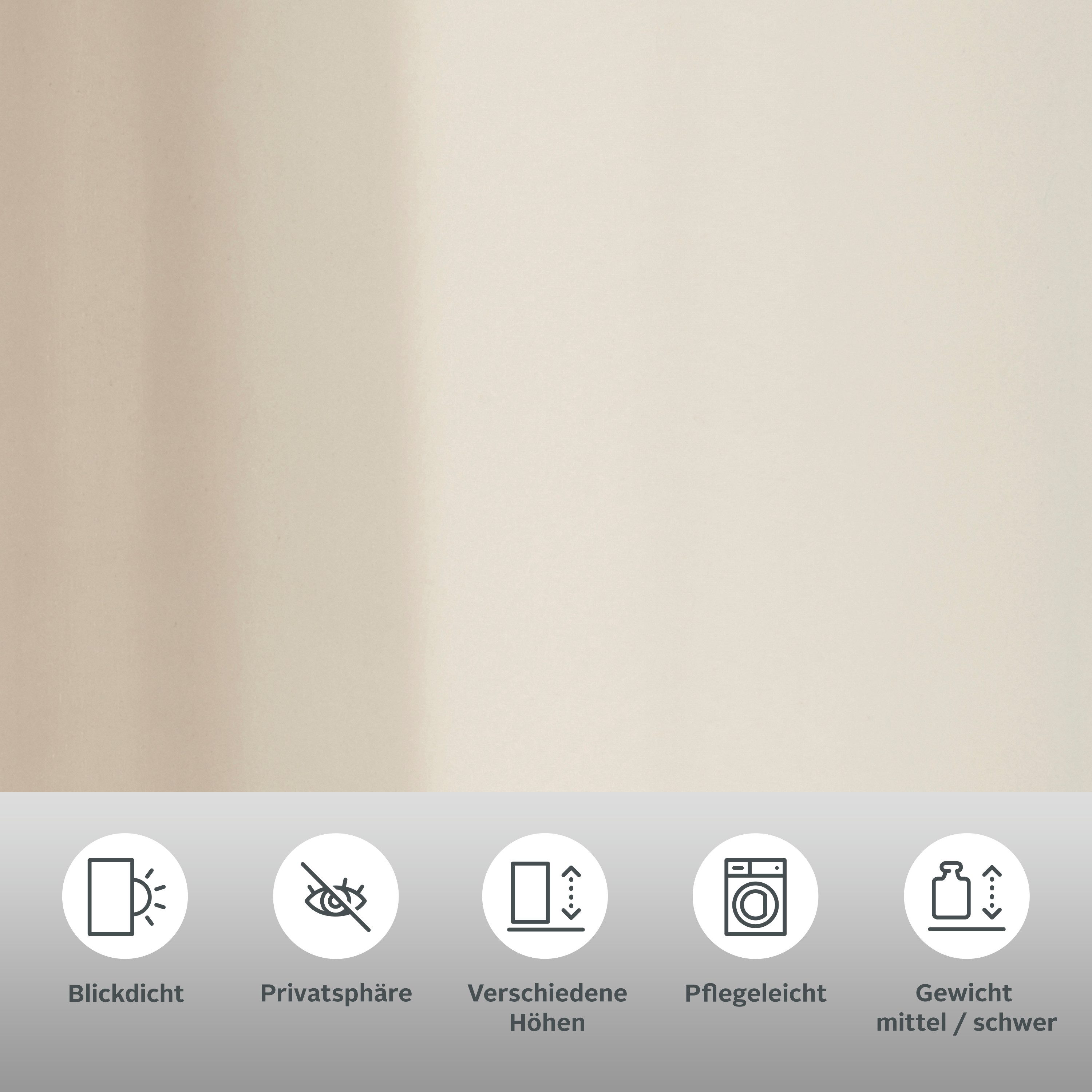 OTTO home Vorhang Raja (2 St), Ösen, blickdicht, Polyester, Blickdichtes Material, Einfache Montage, Pflegeleicht, Ösen, 2 er Pack