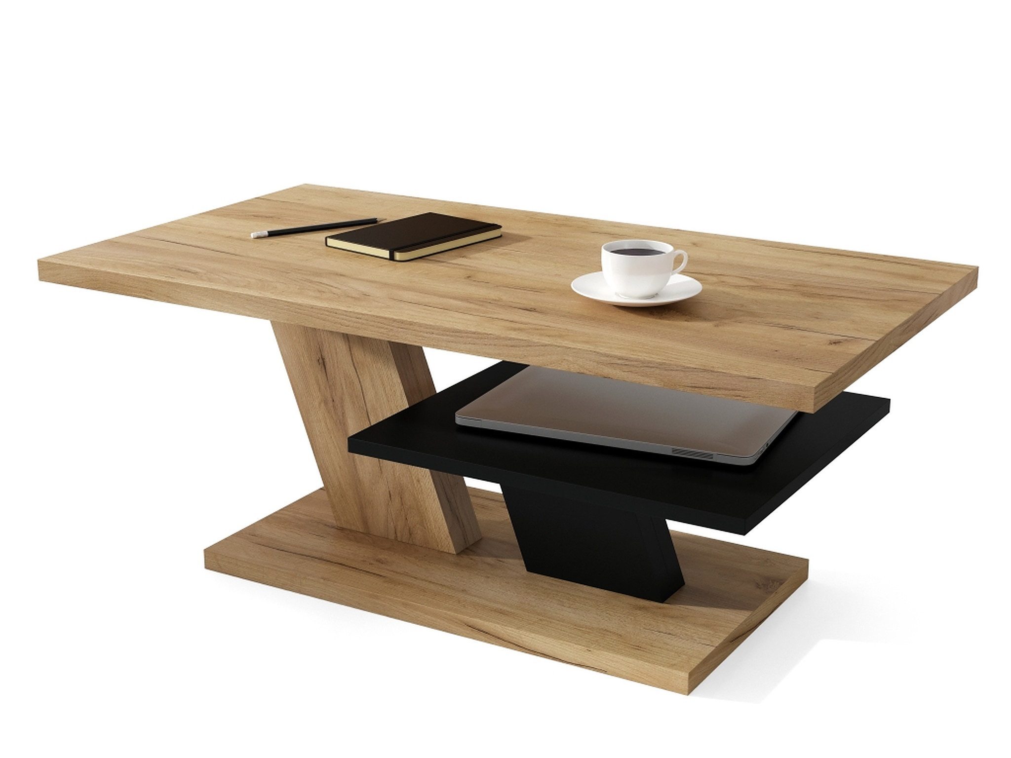 Mazzoni Couchtisch Cliff Eiche Gold Craft günstig online kaufen