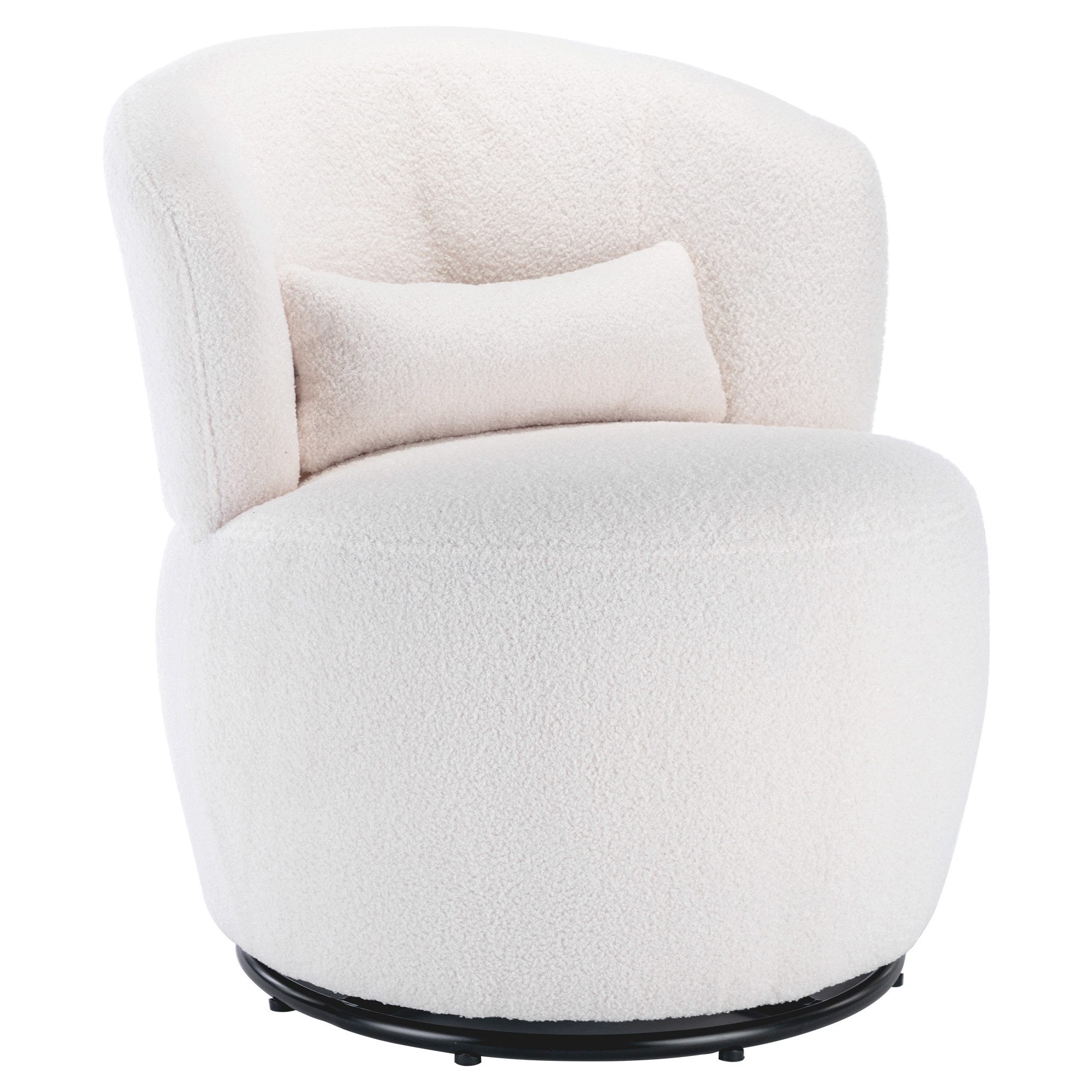Merax Drehsessel, mit Teddyplüsch Bezug,360° drehbar,Relaxsessel günstig online kaufen