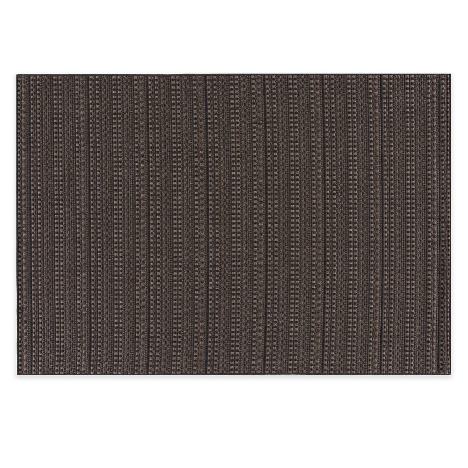 DomDeco Outdoorteppich In- & Outdoor Teppich UMAR, Serie "Tara", Schwarz, 80 x 150 cm, Wetterfest & UV-beständig, schimmelresistent