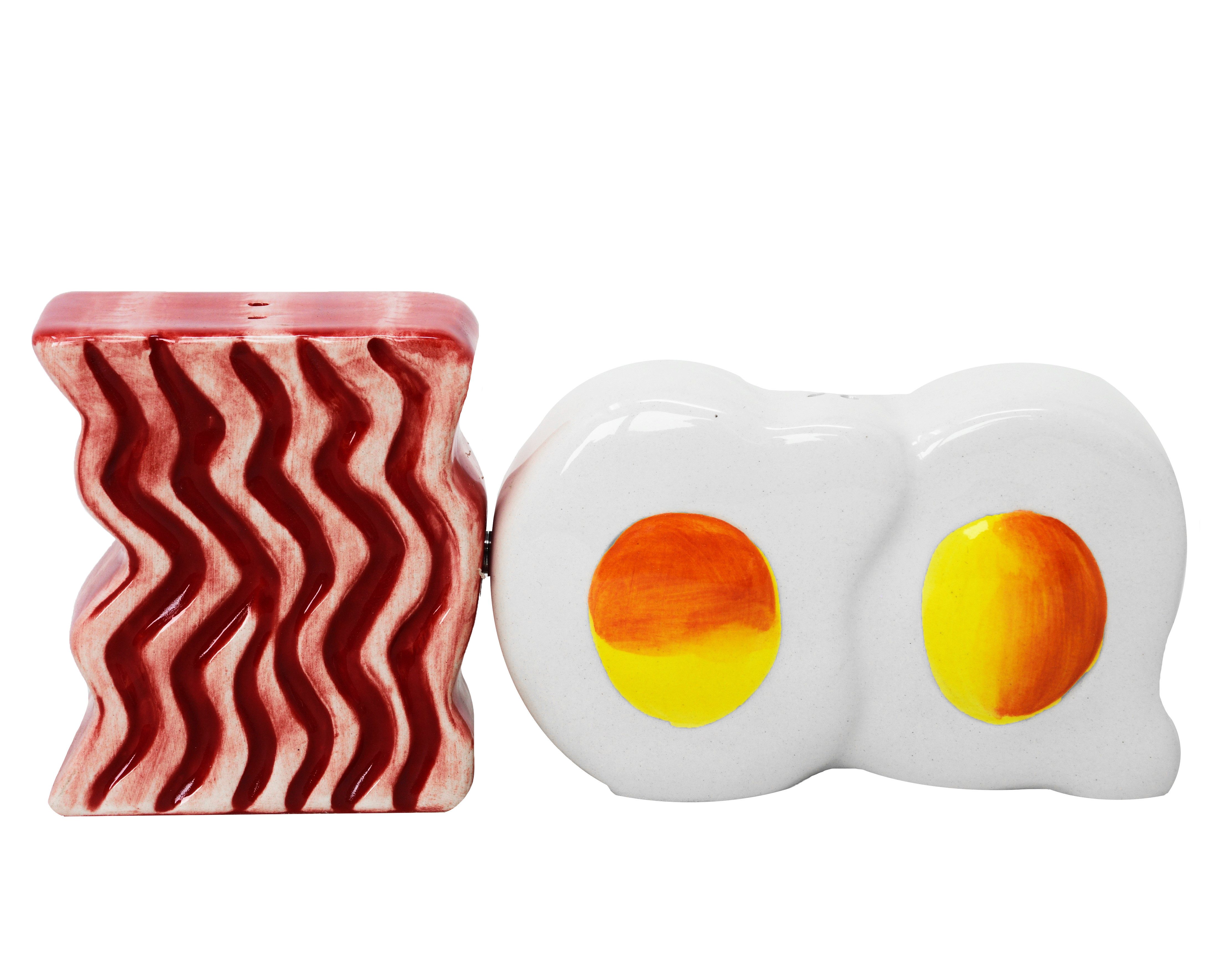 MystiCalls Salz- / Pfefferstreuer Salz- und Pfefferstreuer Bacon und Ei Speck Egg Frühstück, (2-tlg), Mit Magneten verbunden