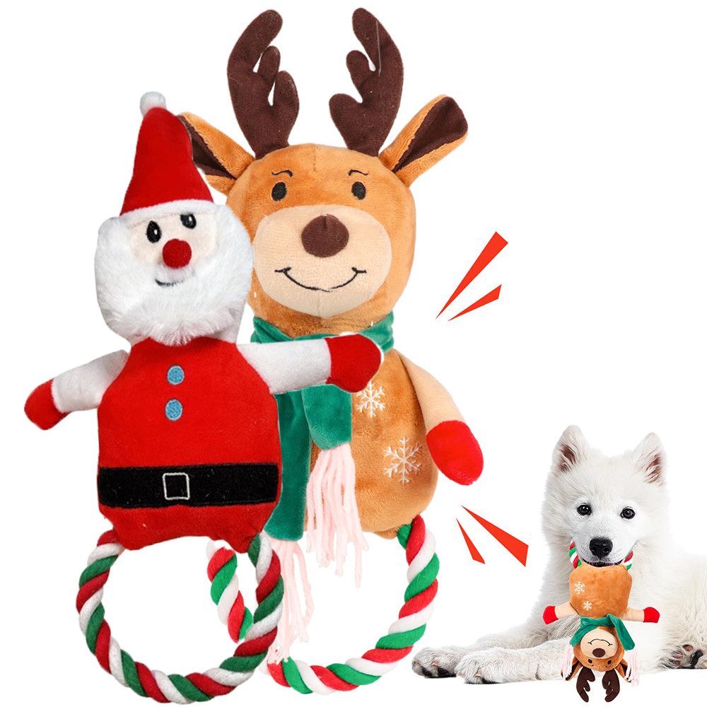 Ledander Tierkuscheltier 2er-Set Weihnachts-Kauspielzeug Interaktives für H günstig online kaufen