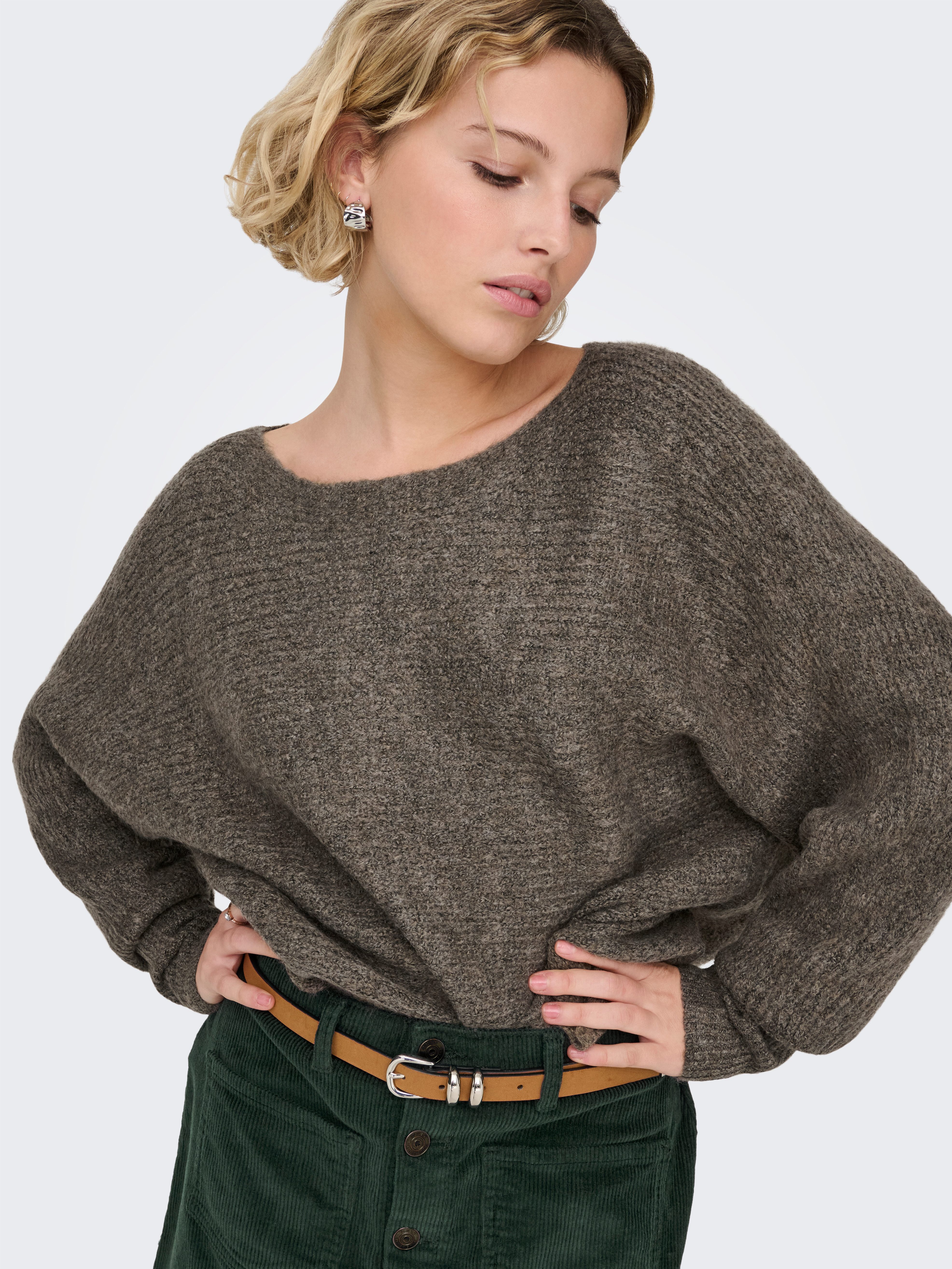 ONLY Strickpullover ONLDANIELLA L/S PULLOVER KNT NOOS Materialmix, regular fit