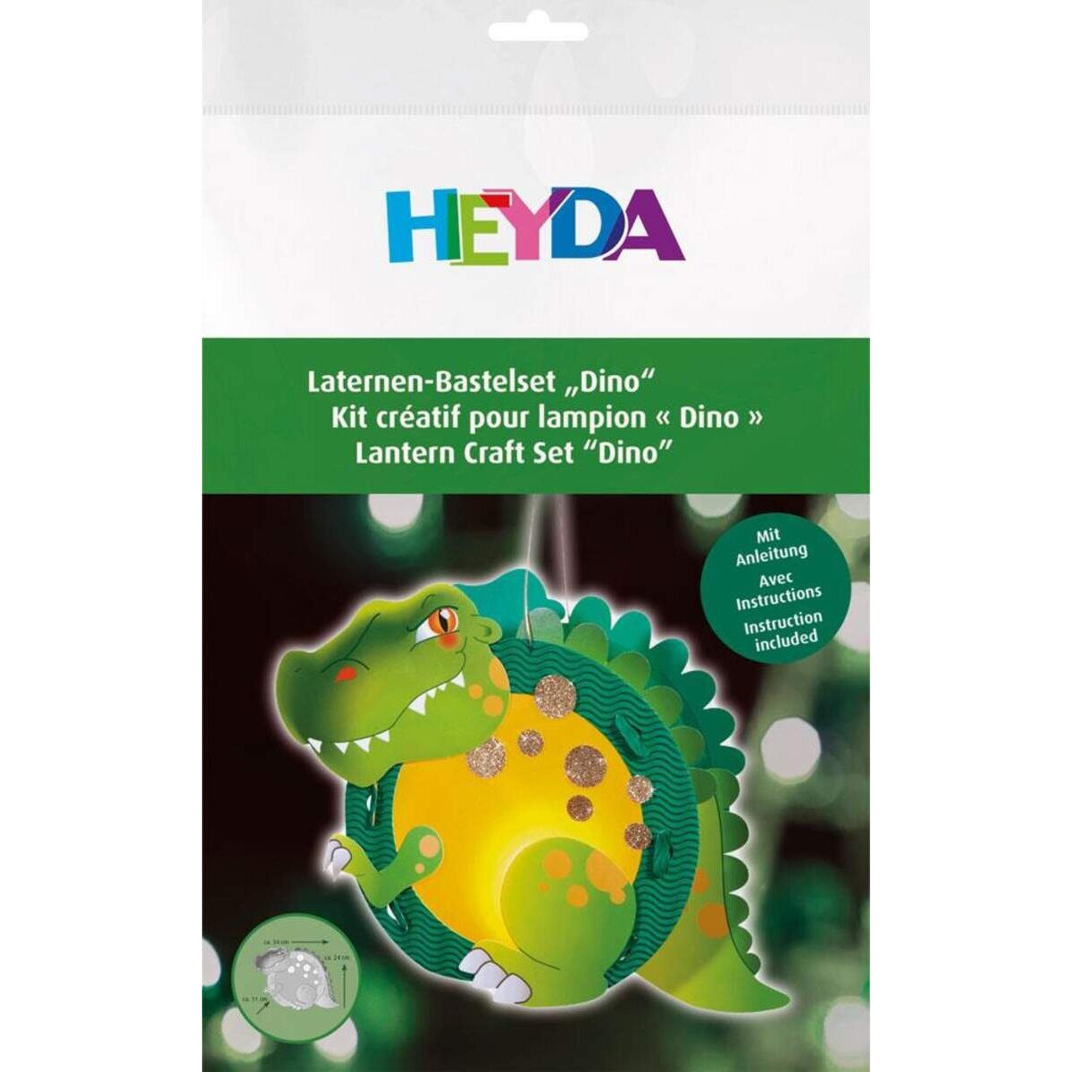 Heyda Papierlaterne Heyda Laternen-Bastelset Dino