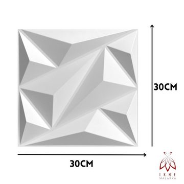 IKHEMalarka 3D Wandpaneel 3D Paneele PVC Kunststoffpaneele 30x30cm, BxL: 30,00x30,00 cm, 0,09 qm, (0,09m², 1 Stück) 3D Optik Gamin Room Paneele