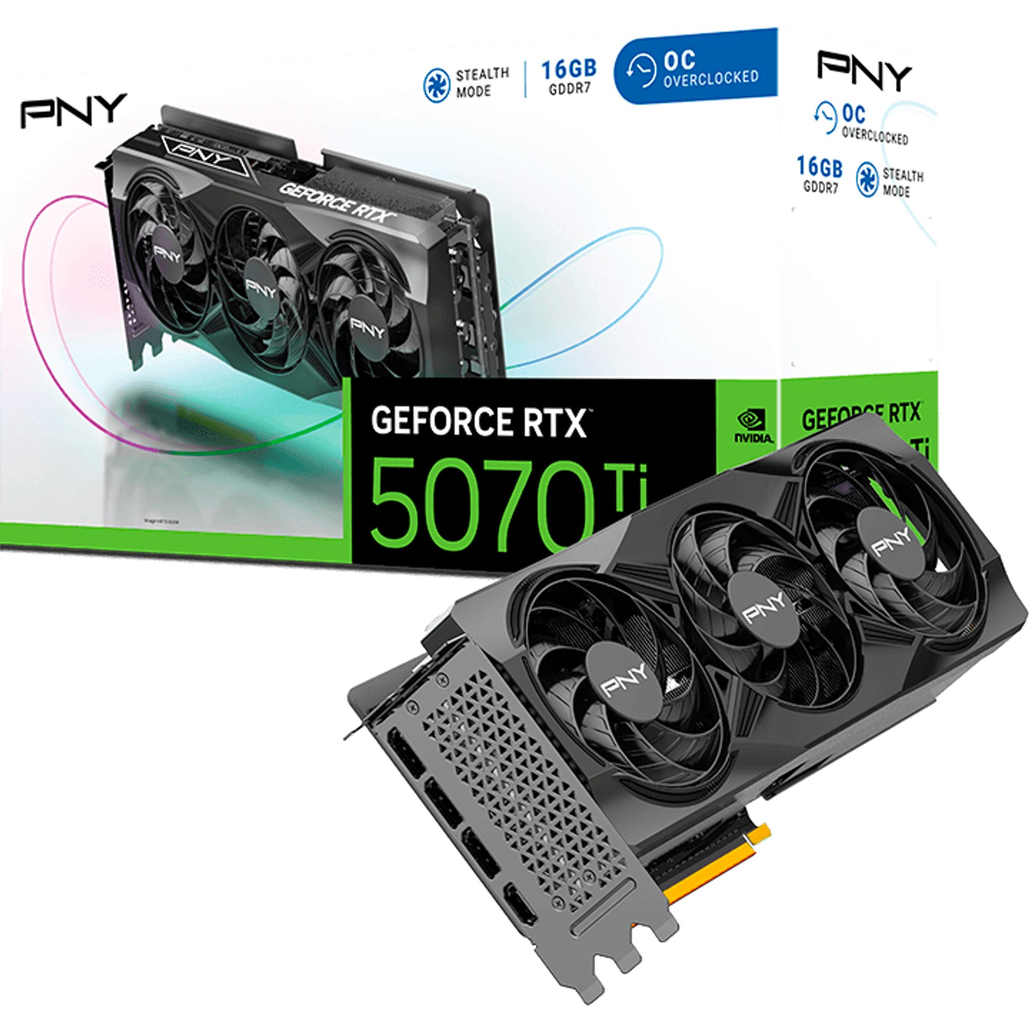 PNY PNY GeForce RTX 5070 Ti OC, Grafikkarte, (DLSS 5, 3x DisplayPort, 1x Grafikkarte (16 GB, DLSS 5, 3x DisplayPort, 1x HDMI 2.1)