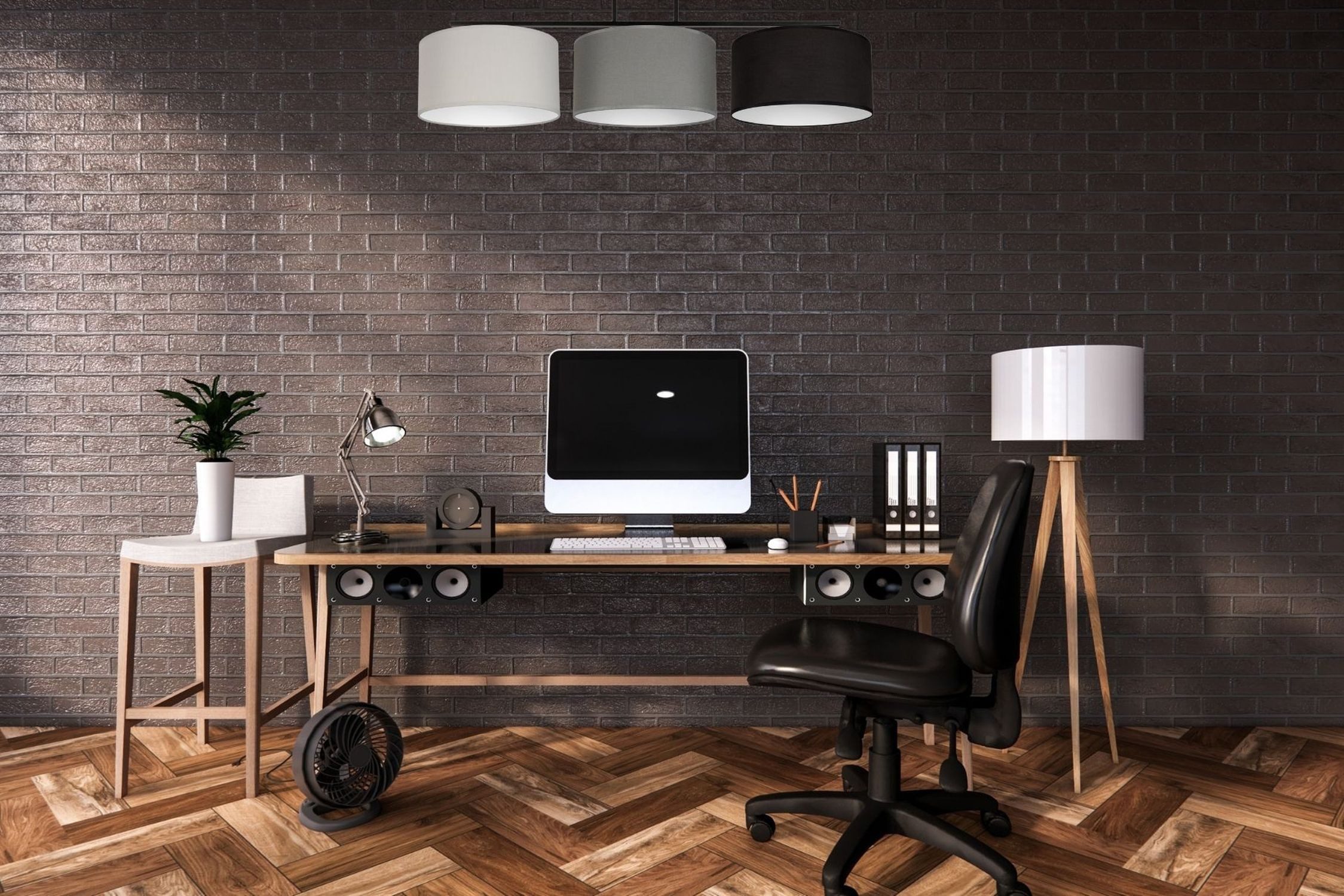 Licht-Erlebnisse Deckenleuchte BIRNO, ohne Leuchtmittel, Stoff Metall E27 Schwarz Grau Graphit 3-flammig länglich Modern