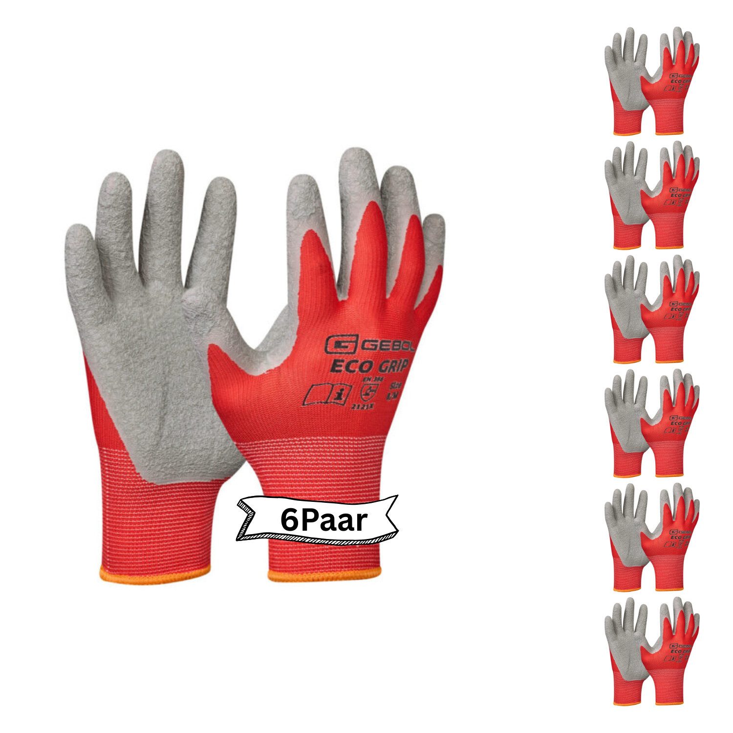 Gebol Arbeitshandschuhe ECO GRIP 6 Paar
