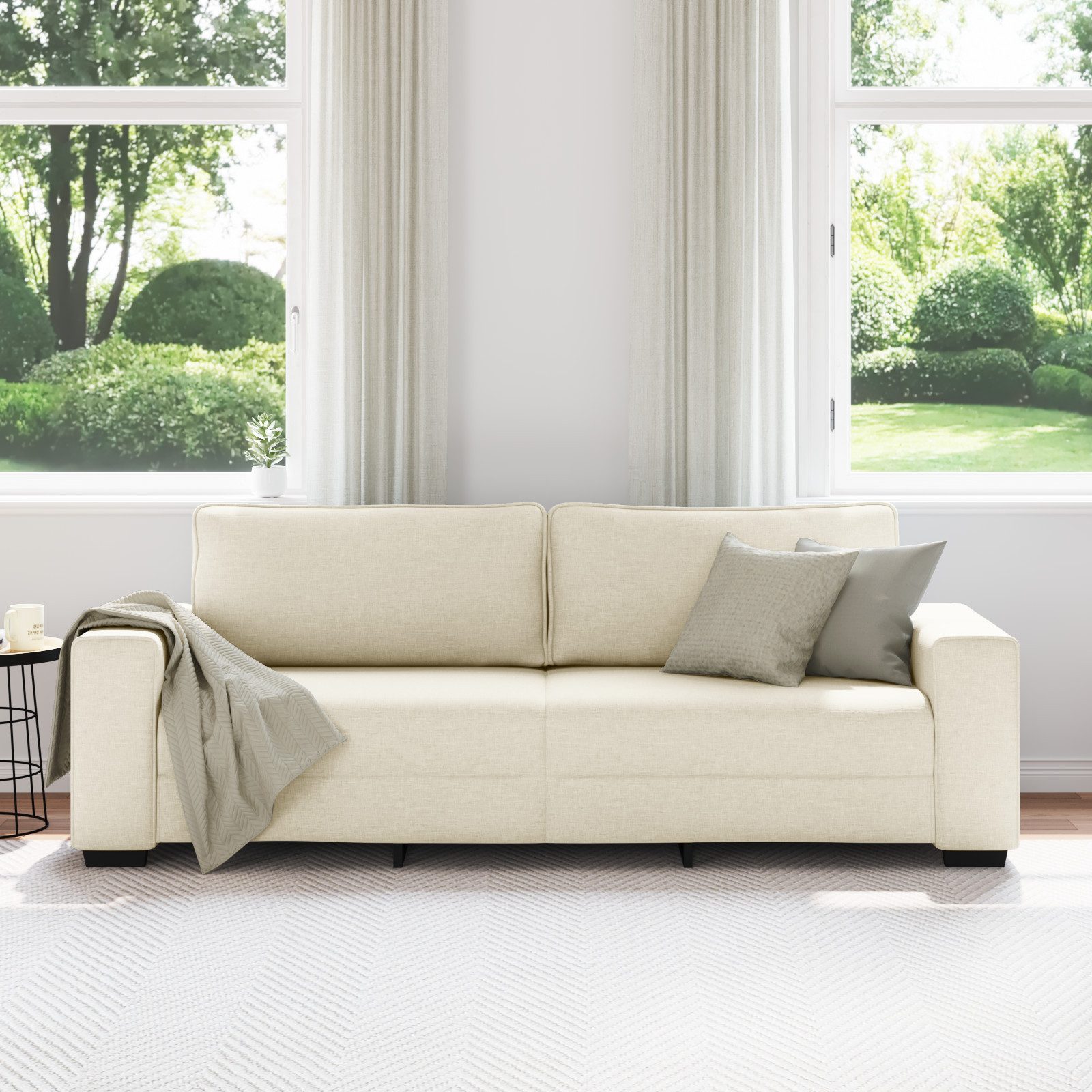 vidaXL Sofa 3-Sitzer-Sofa 180 cm Leinen günstig online kaufen
