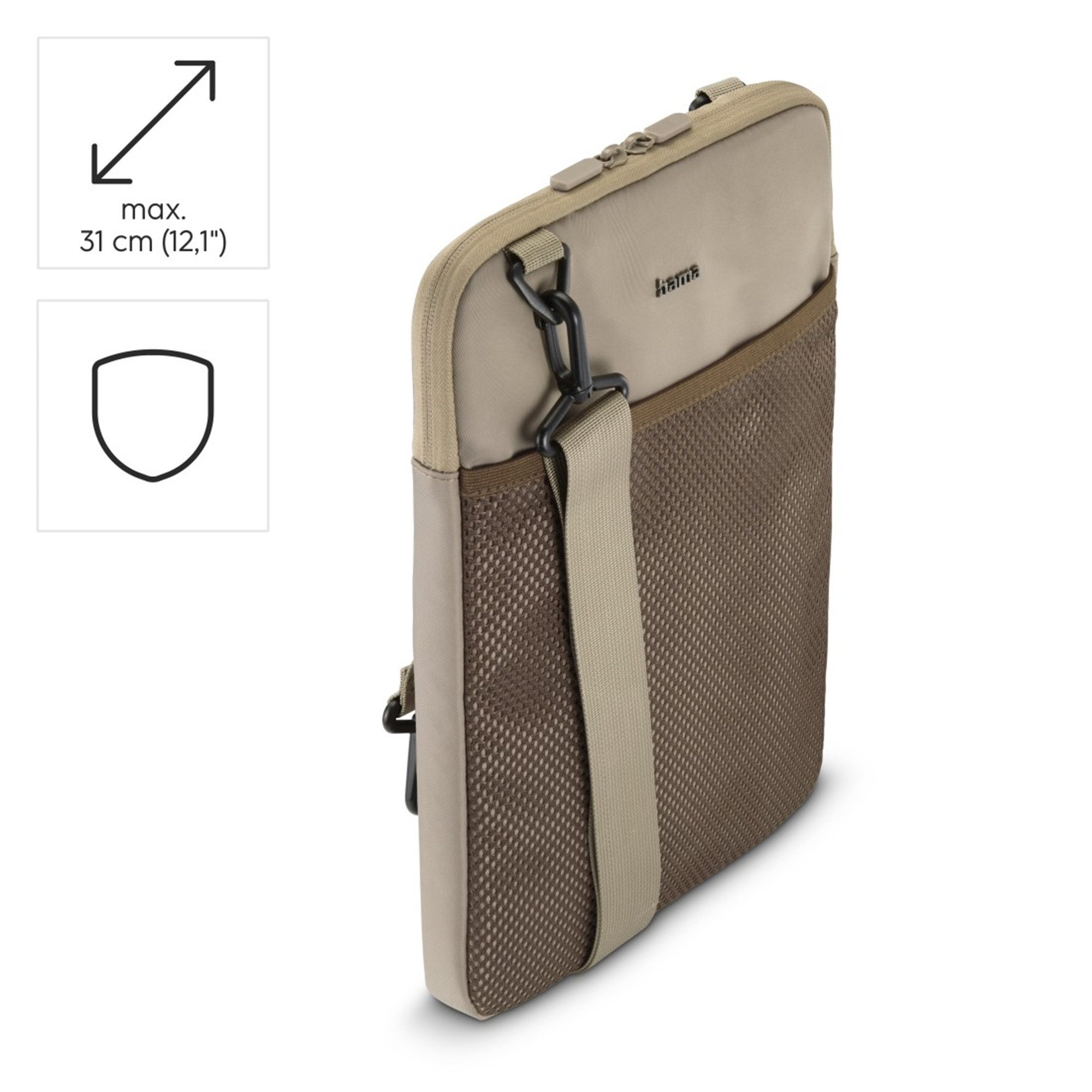 Hama Laptop-Hülle To Go bis 12,1" Beige-Braun 30,73 cm (12,1)