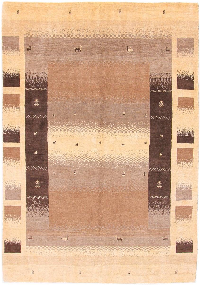 Orientteppich Perser Gabbeh Yalameh Nature 165x238 Handgeknüpfter Moderner, Nain Trading, rechteckig, Höhe: 18 mm